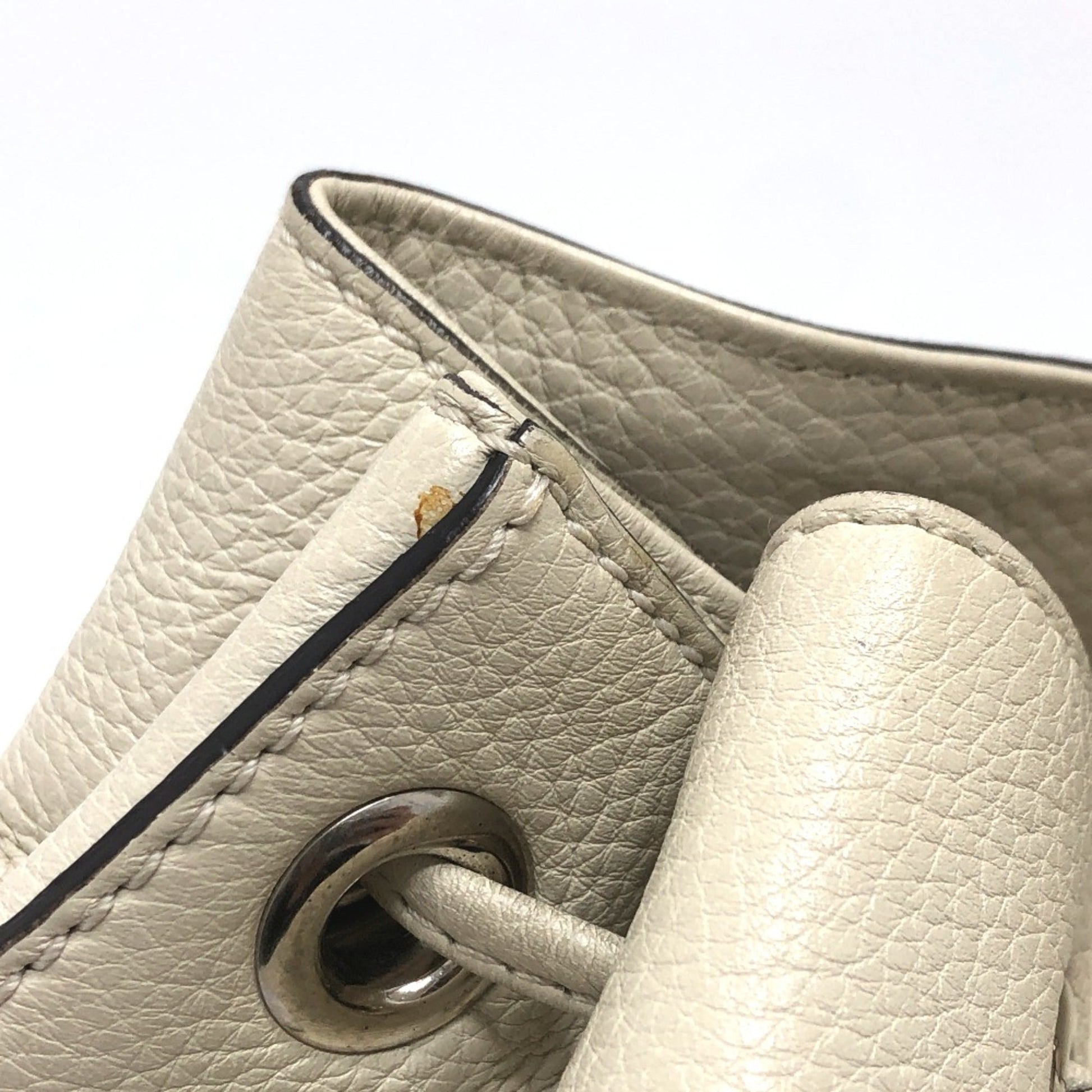 Gucci White Leather Backpack