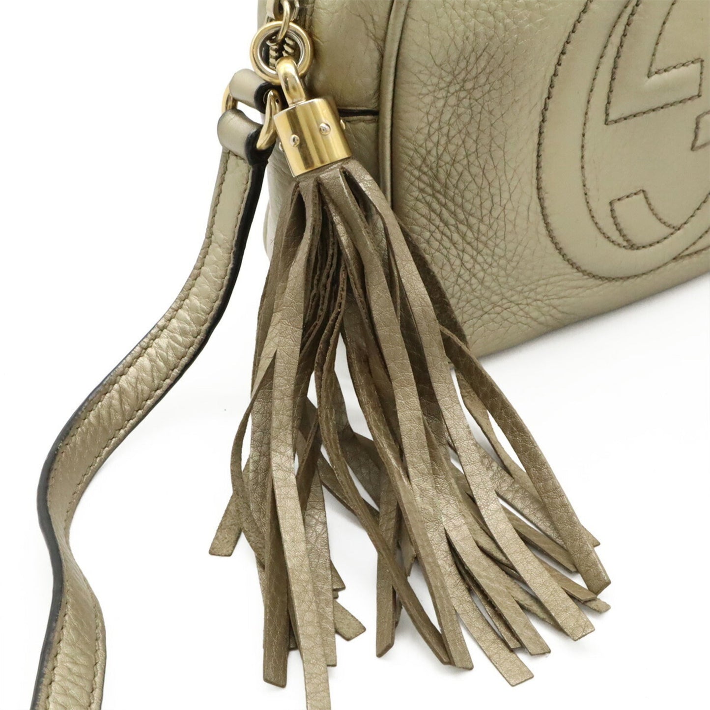 Gucci Gold Leather Pochette Shoulder Bag
