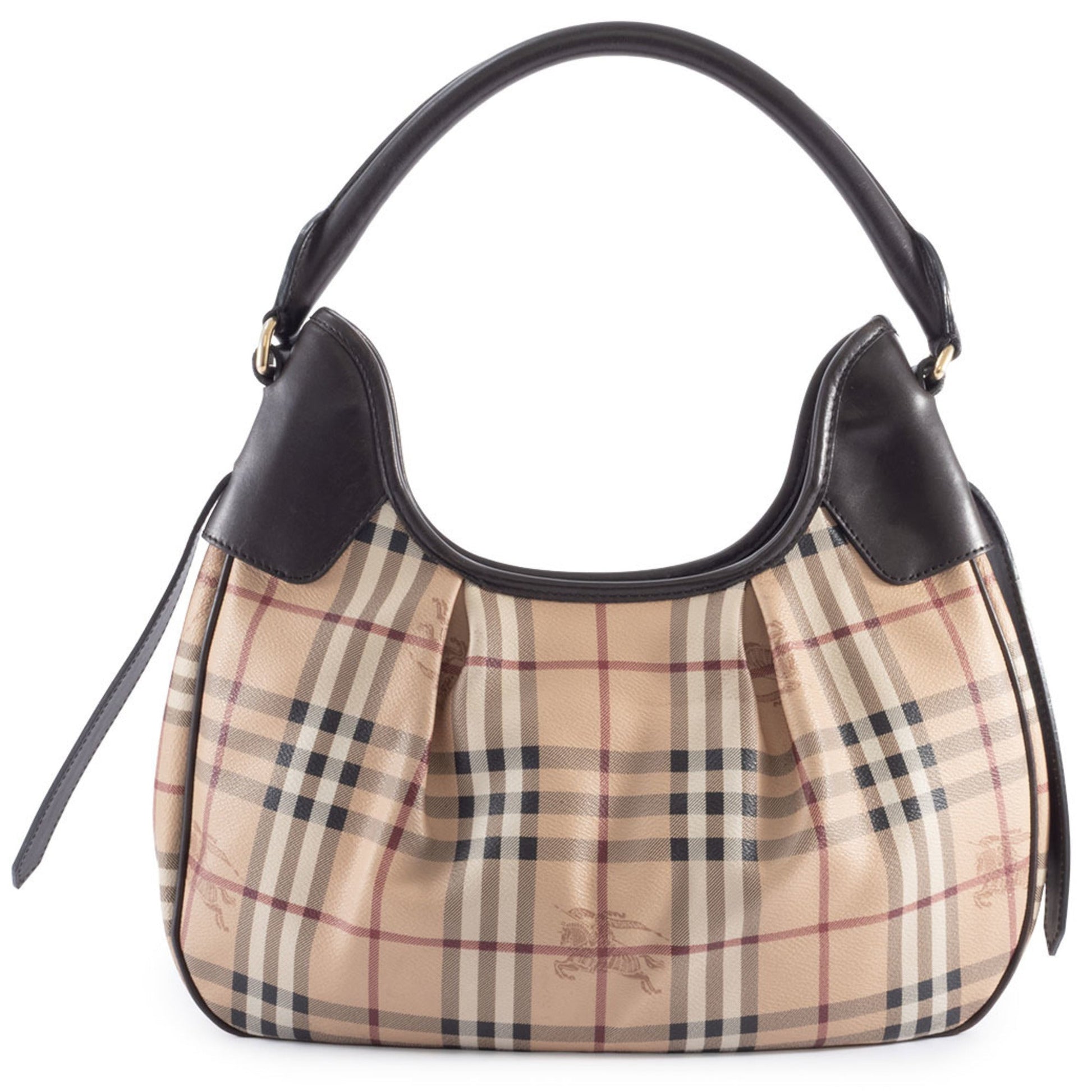 Burberry Pvc Shoulder Bag Leather Beige