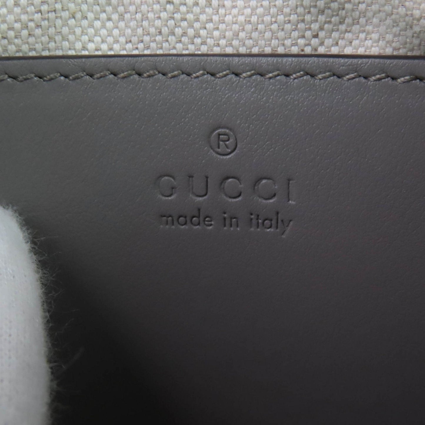 Gucci Gray Leather Handbag Shoulder Bag