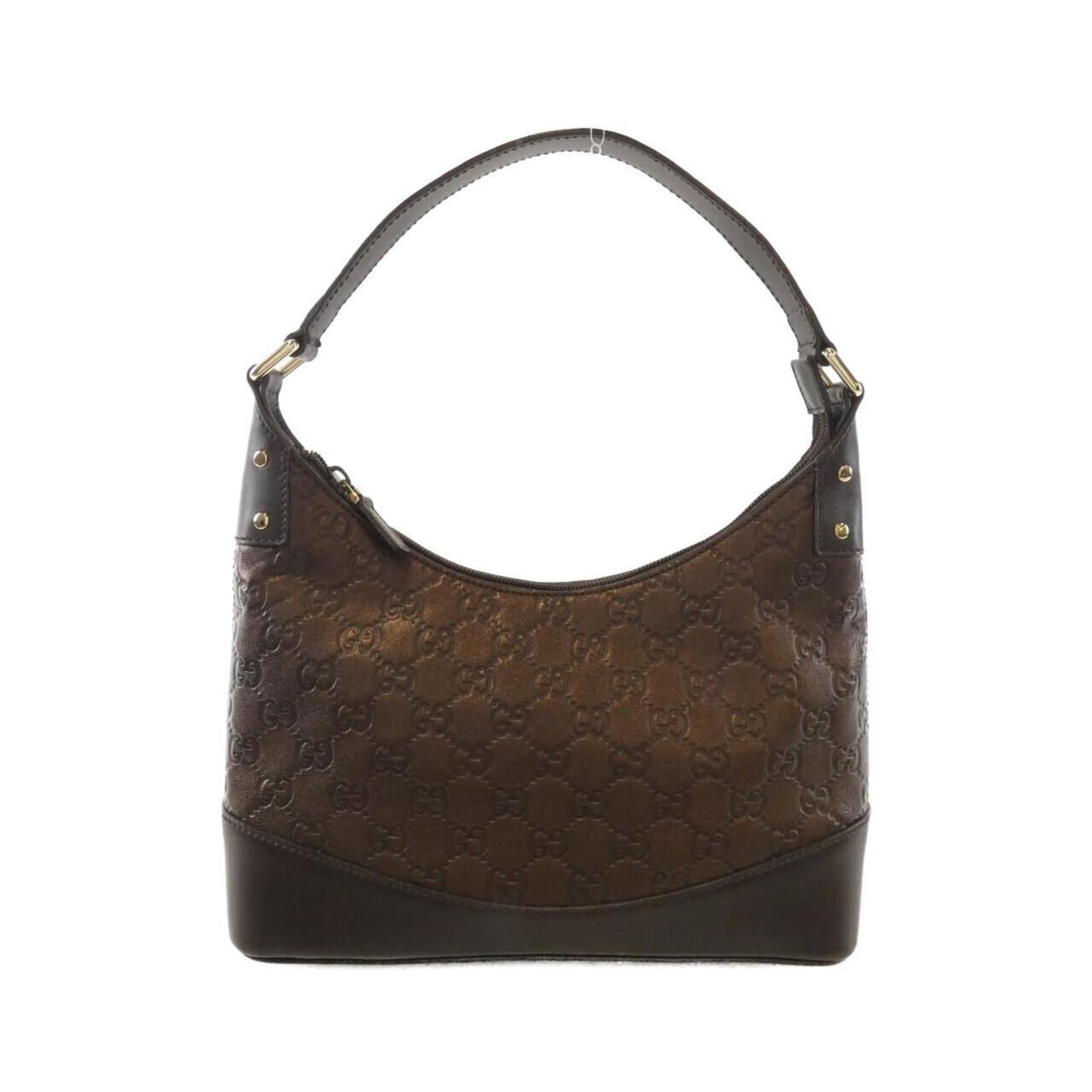 Gucci Bronze Brown Gg Leather Leather Shoulder Bag