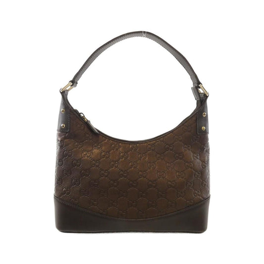 Gucci Bronze Brown Gg Leather Leather Shoulder Bag