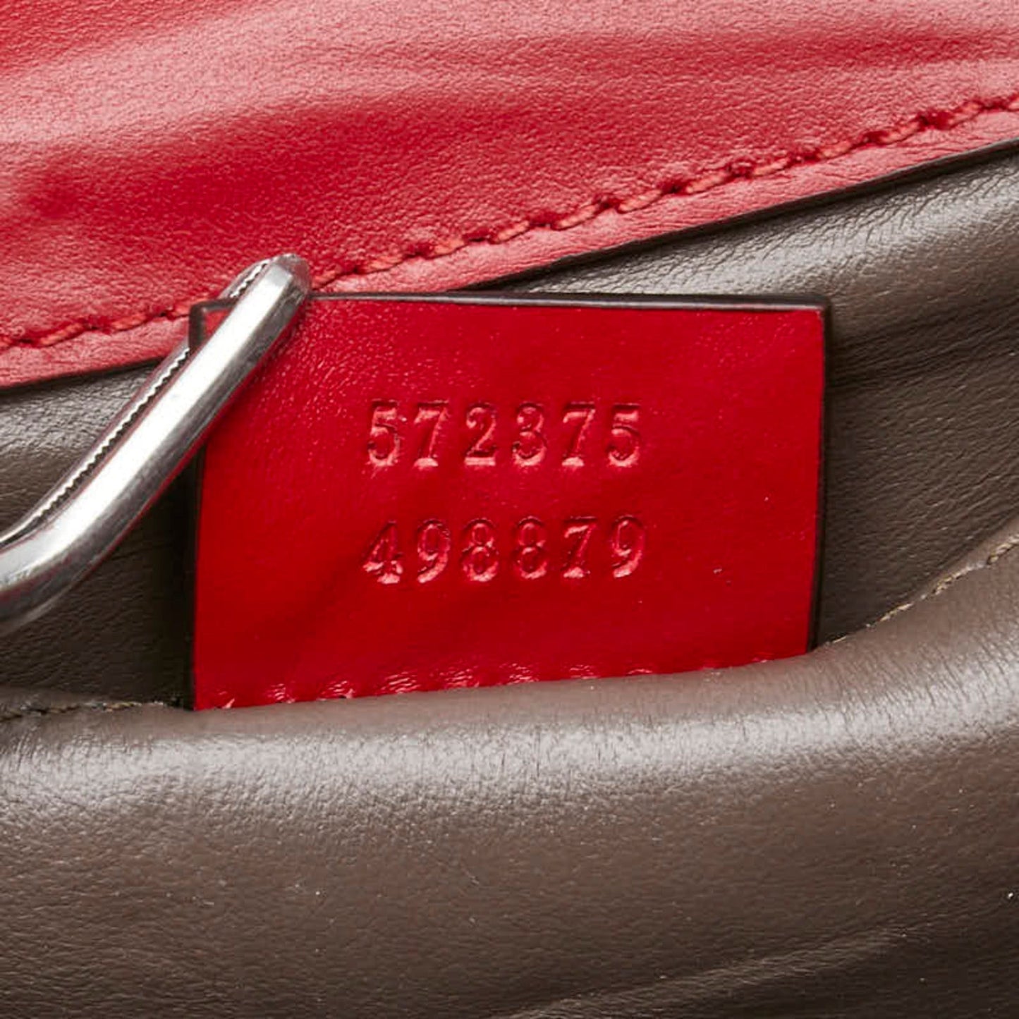 Gucci Red Color Leather Handbag Shoulder Bag