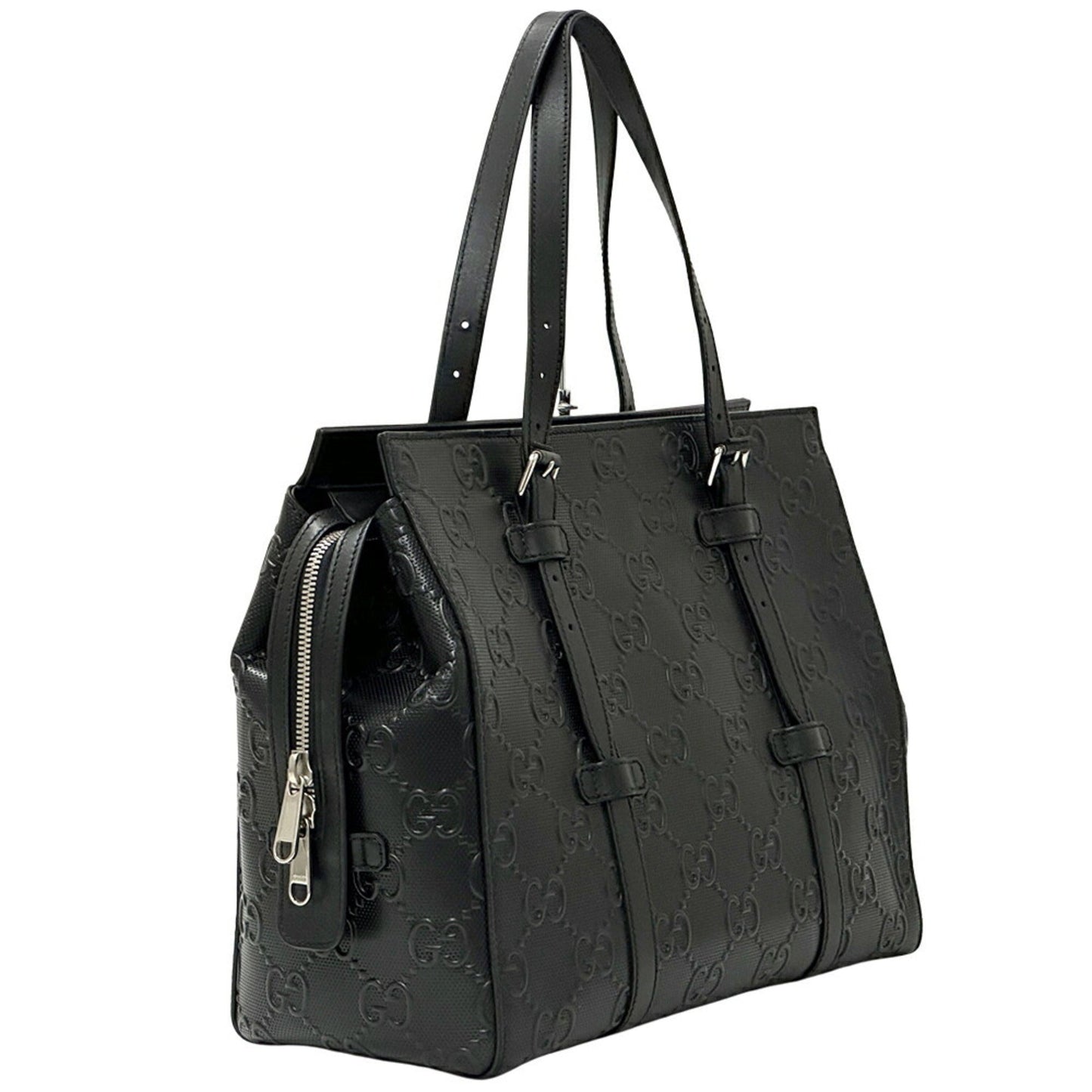 Gucci Black Leather Tote Bag