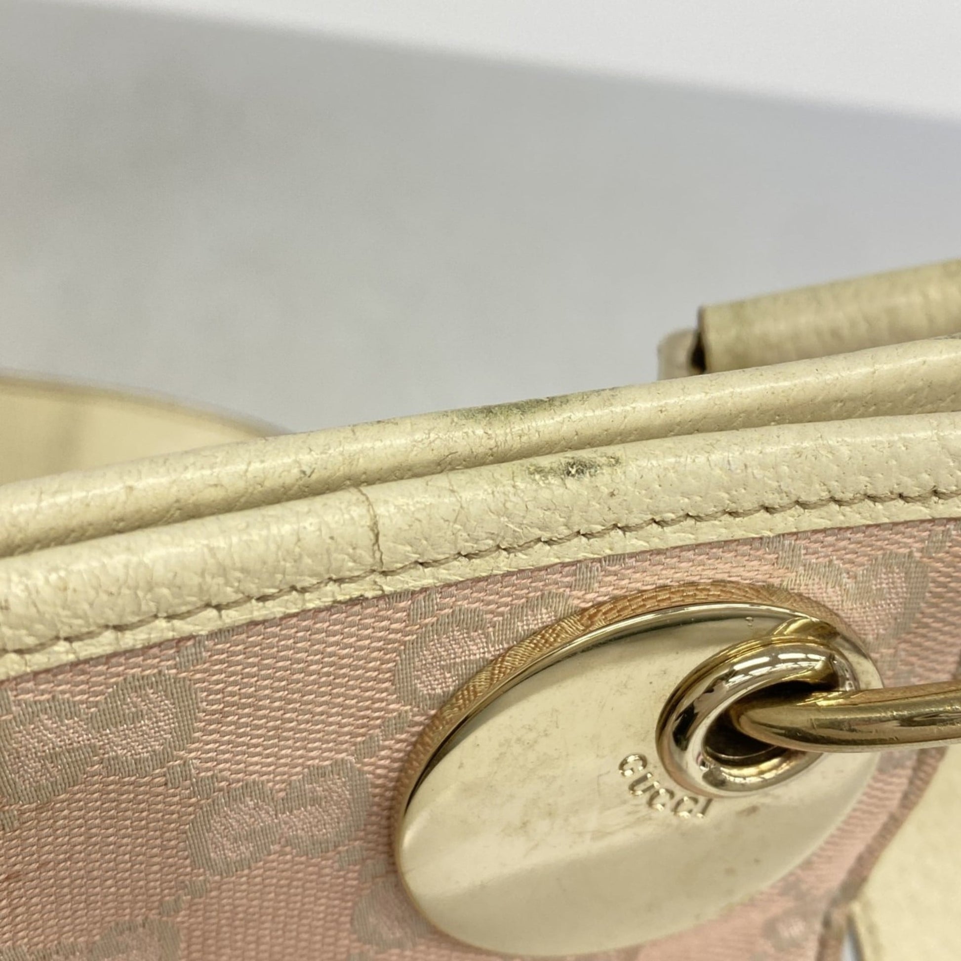 Gucci Pink Canvas Shoulder Bag