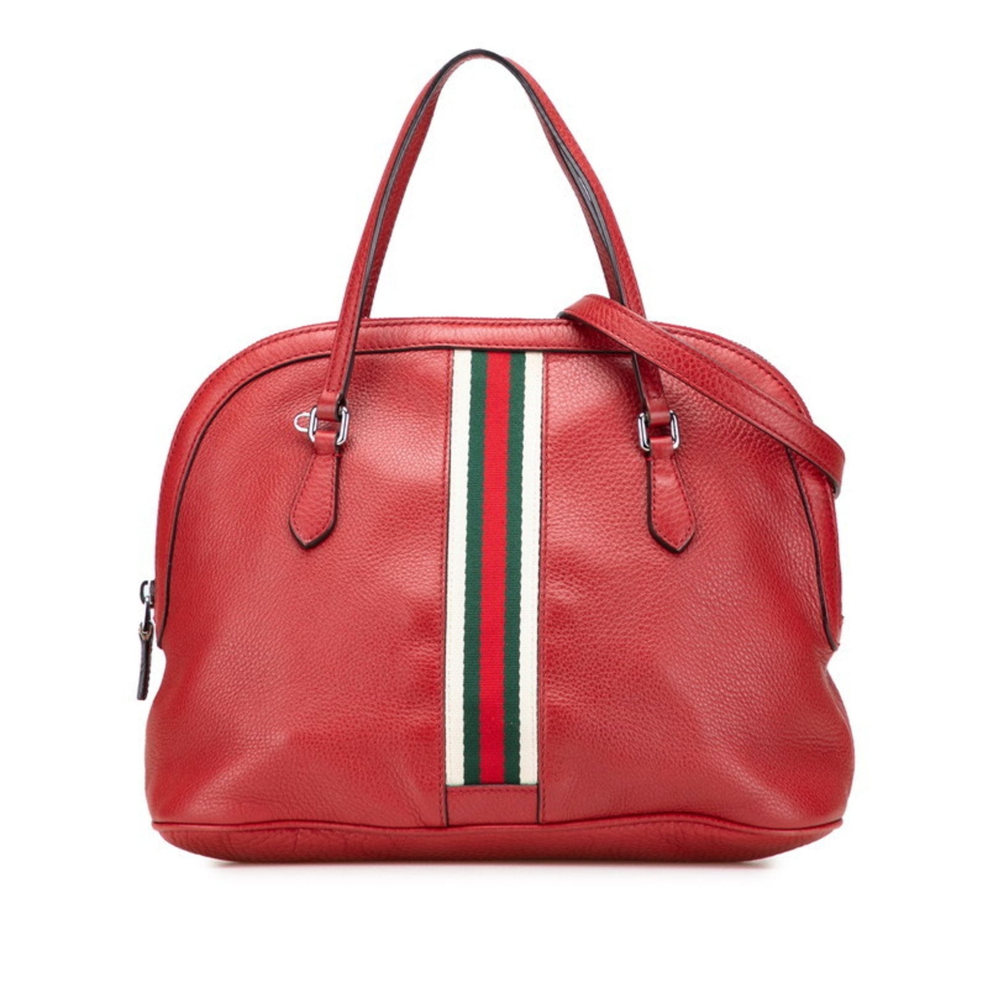 Gucci Red Color Leather Handbag Shoulder Bag