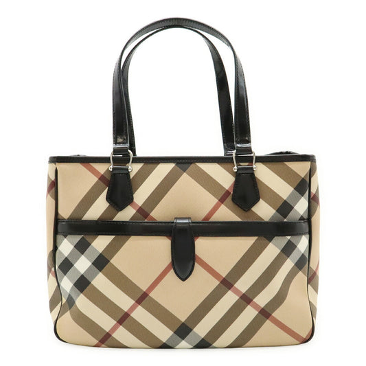 Burberry Bordeaux Pvc Shoulder Bag Tote Bag Leather Patent Black