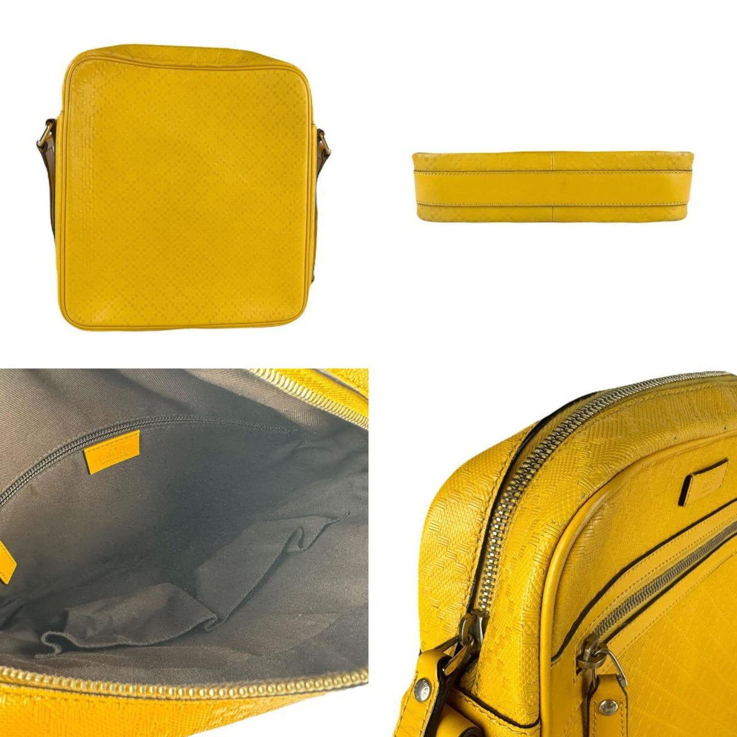 Gucci Yellow Leather Shoulder Bag