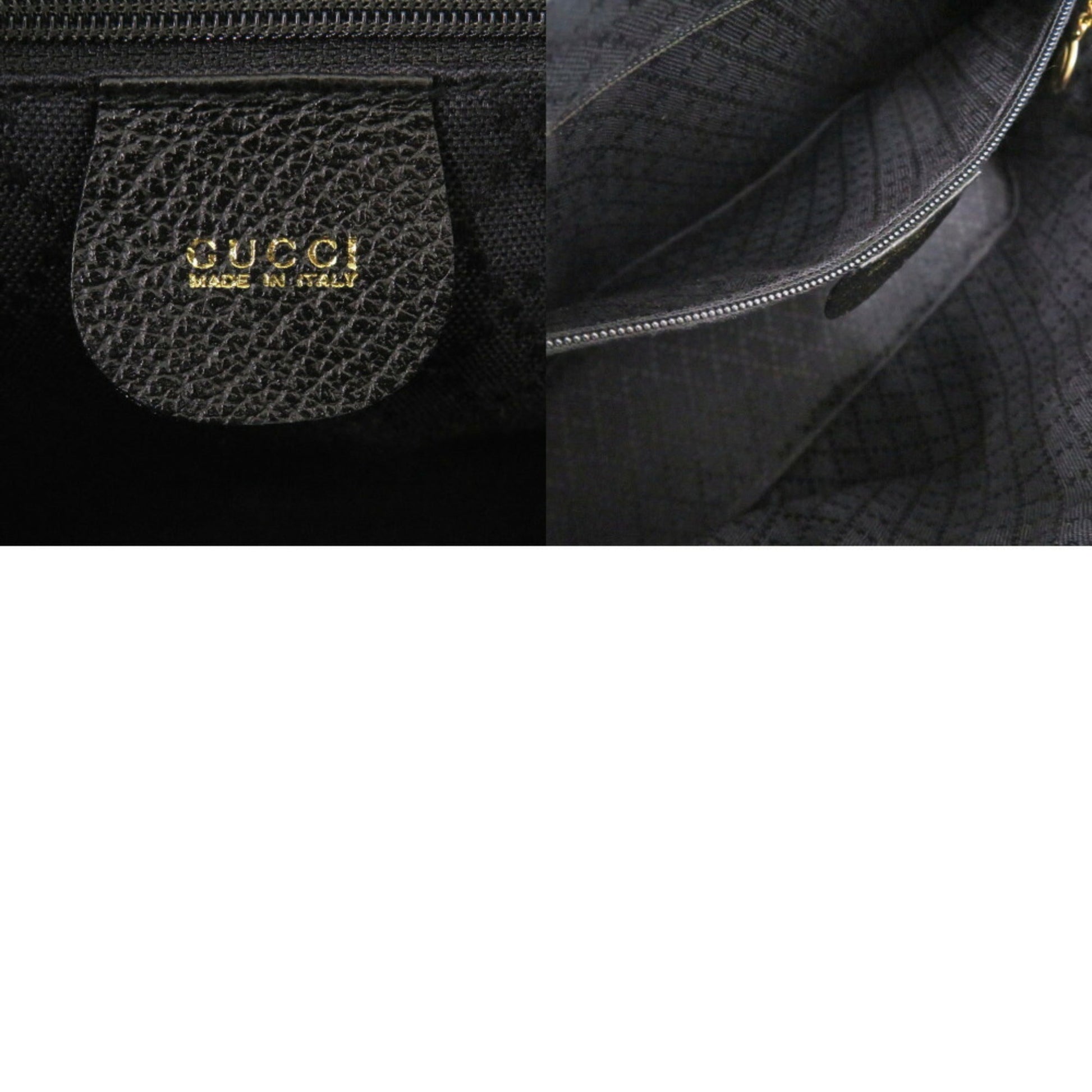 Gucci Black Bamboo Suede Handbag