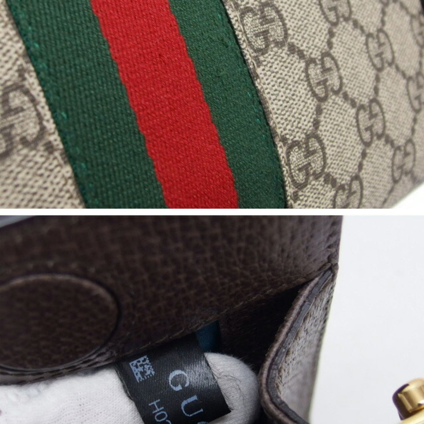 Gucci Sherry Line Beige Brown Dark Brown Gg Supreme Shoulder Bag