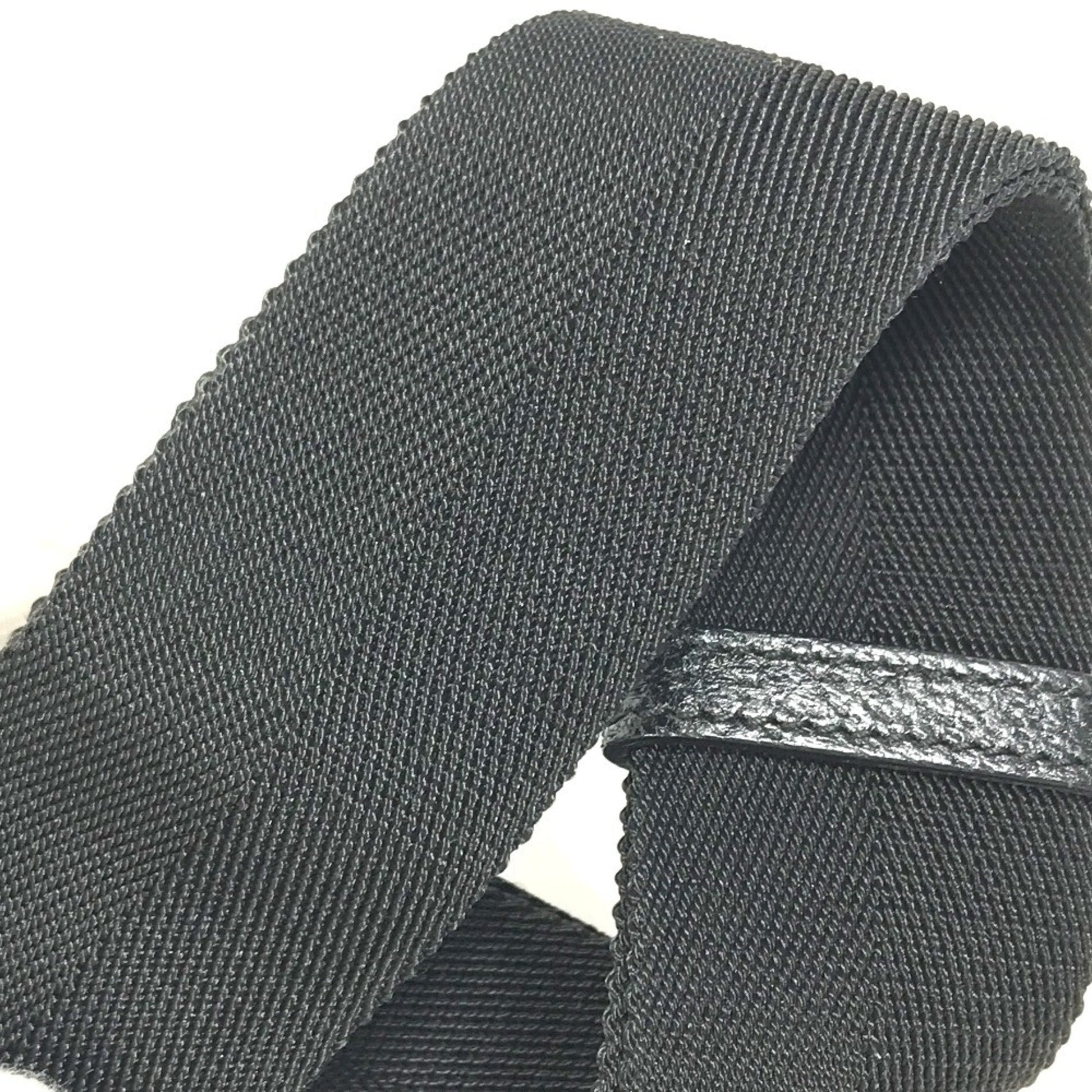 Gucci Black Gg Canvas Leather Fanny Pack