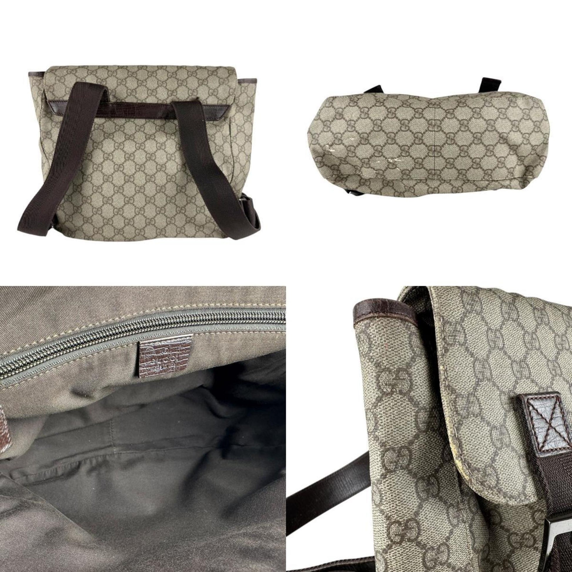 Gucci Brown Gg Supreme Backpack