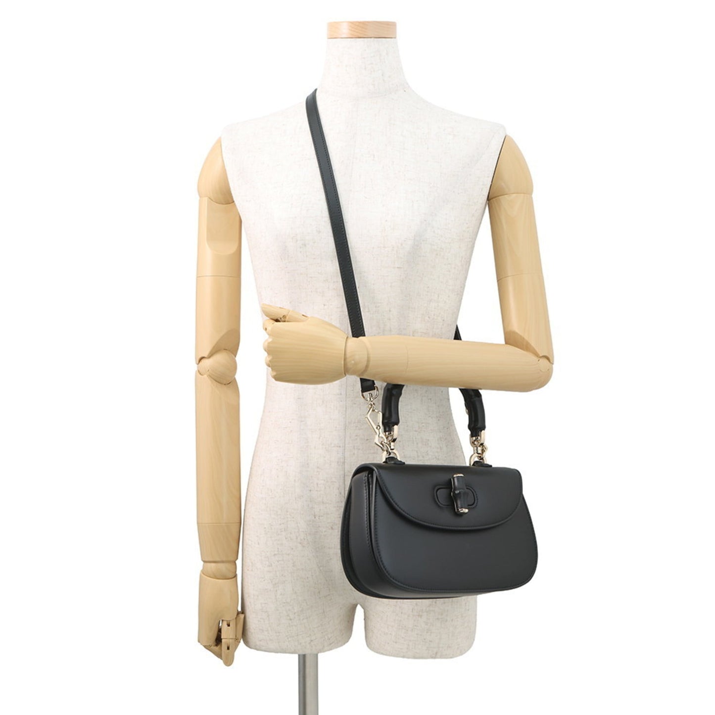 Gucci Black Leather Handbag Shoulder Bag