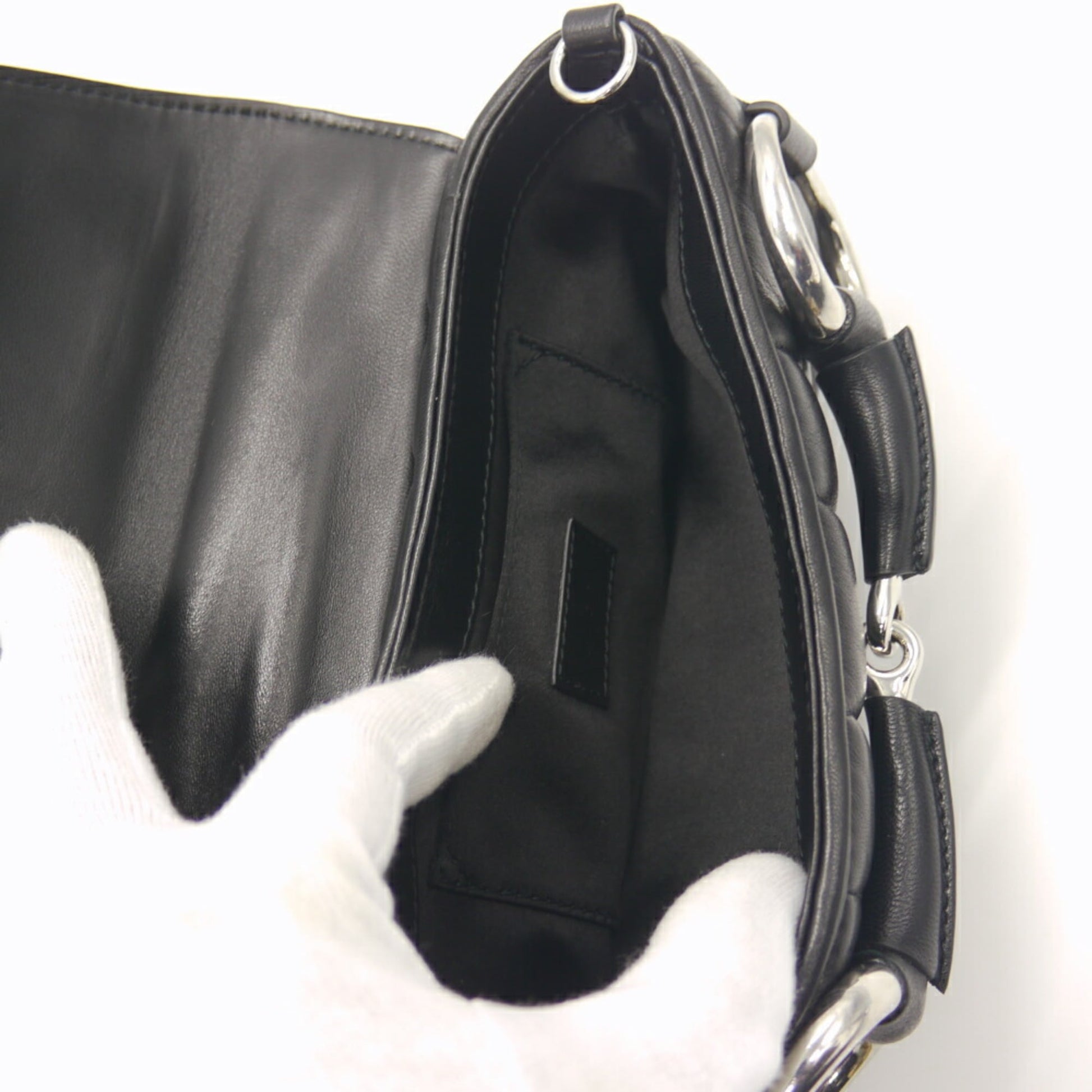 Gucci Black Leather Shoulder Bag