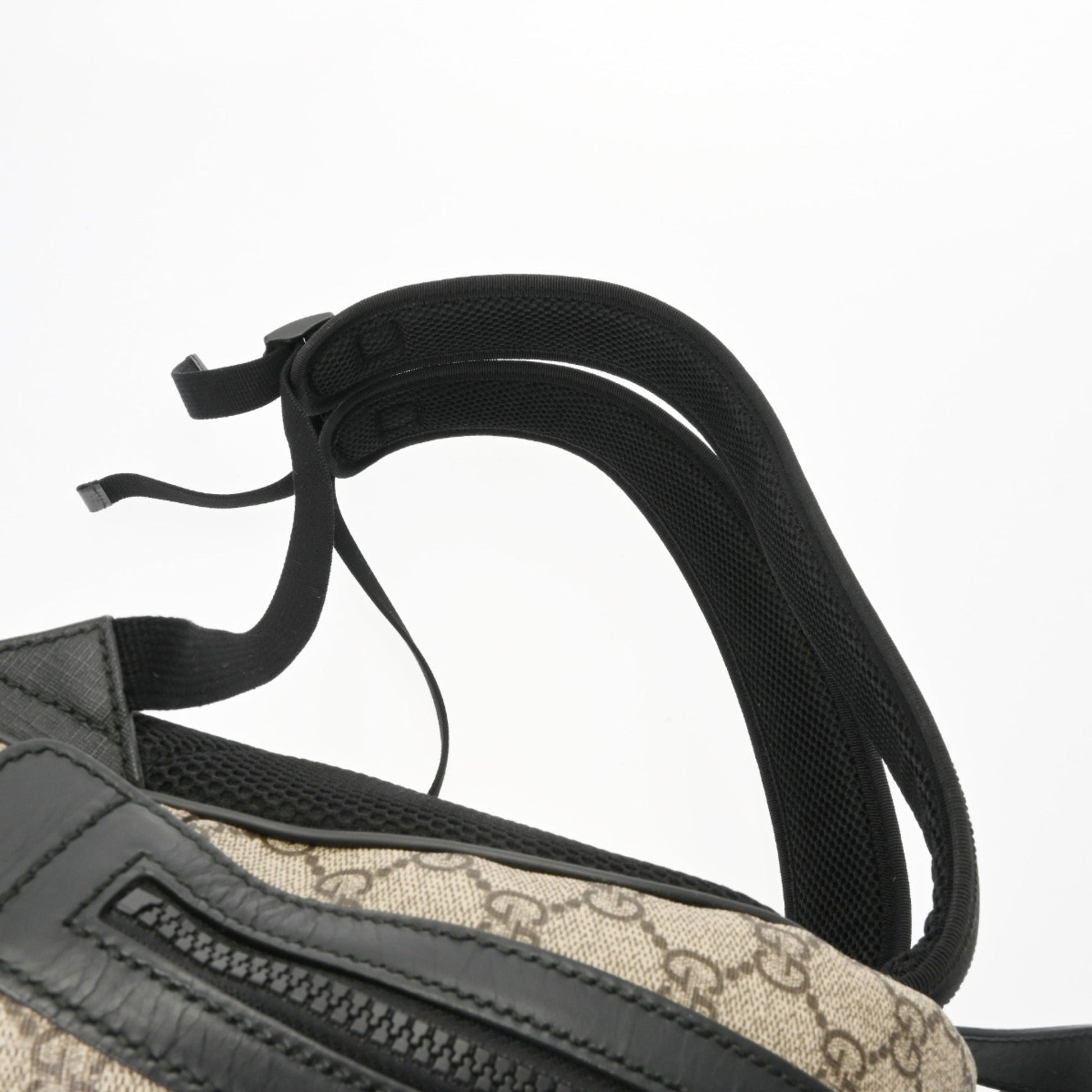 Gucci Beige Gg Supreme Canvas Leather Backpack