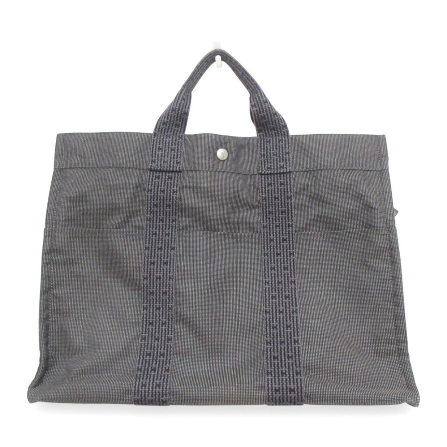 Hermes Tote Bag Canvas Gray Tote Bag 35