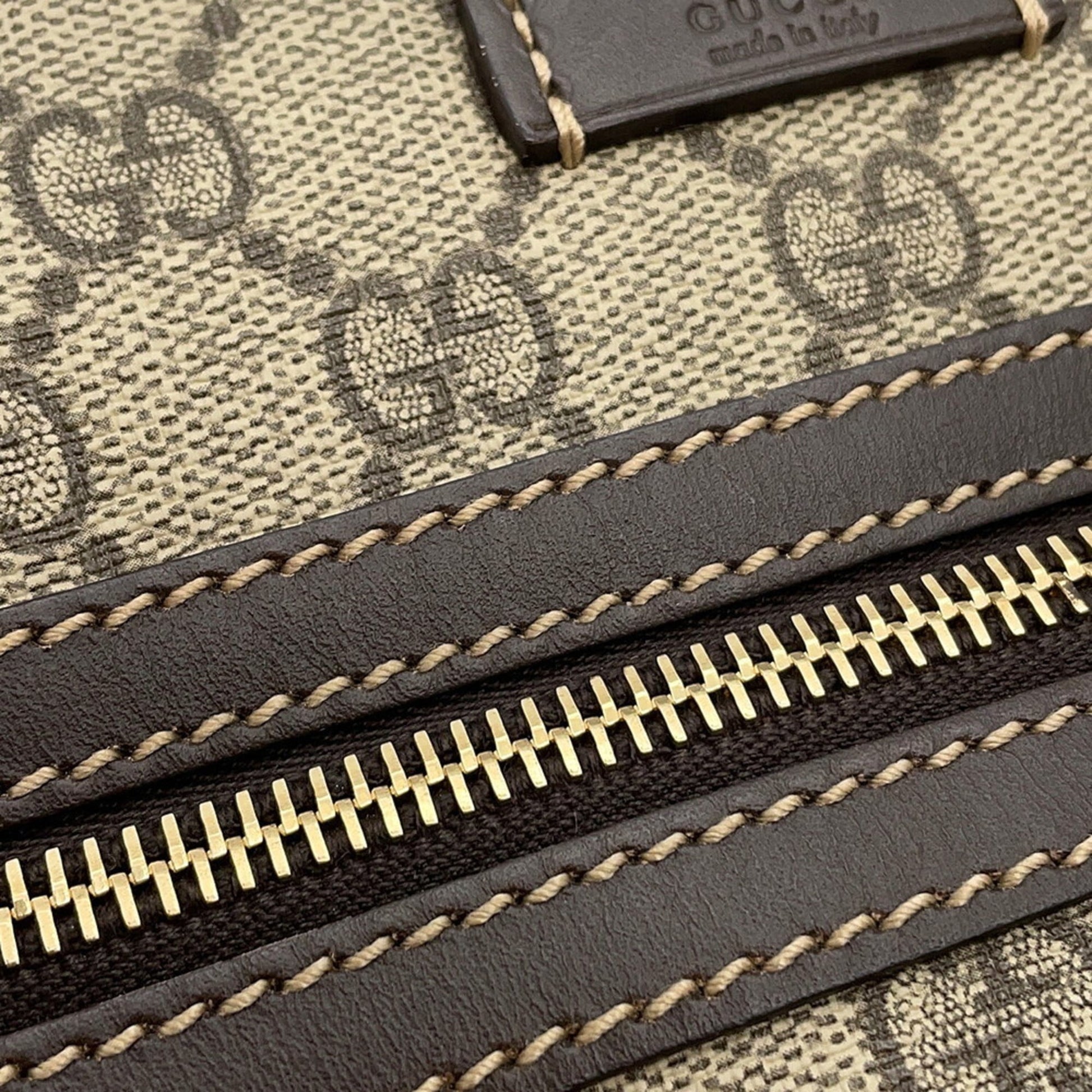 Gucci Brown Gg Supreme Leather Shoulder Bag