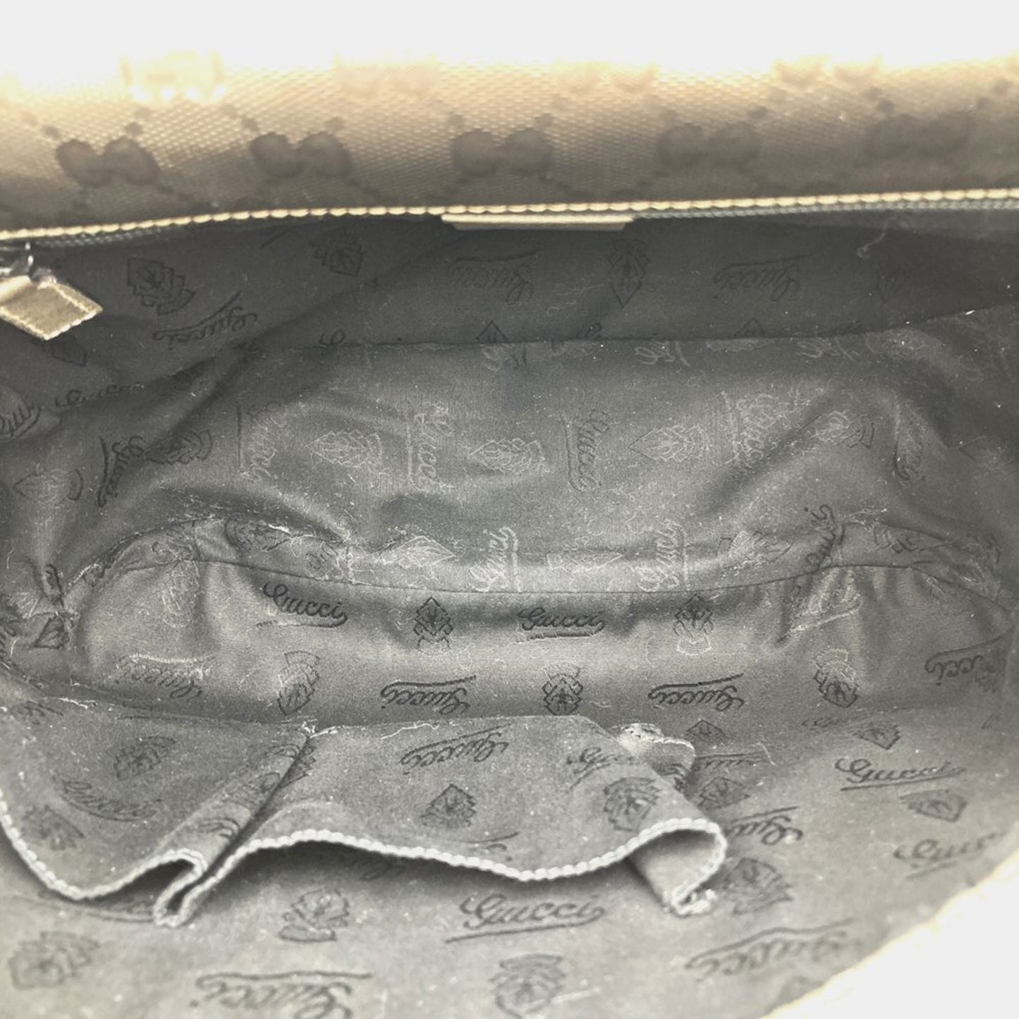 Gucci Gg Imprimé Brown Metallic Gg Imprimé Shoulder Bag