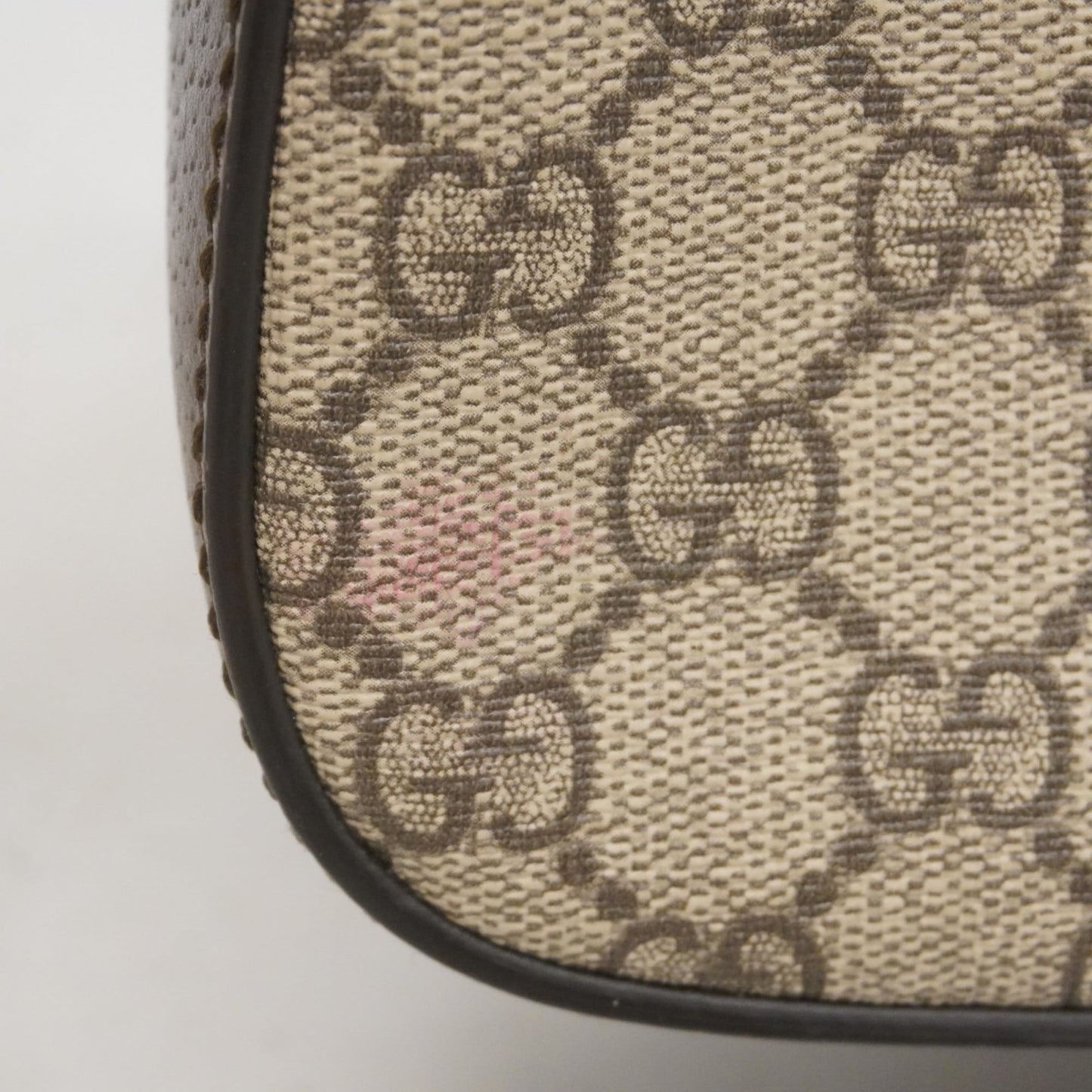 Gucci Beige Brown Pvc Shoulder Bag