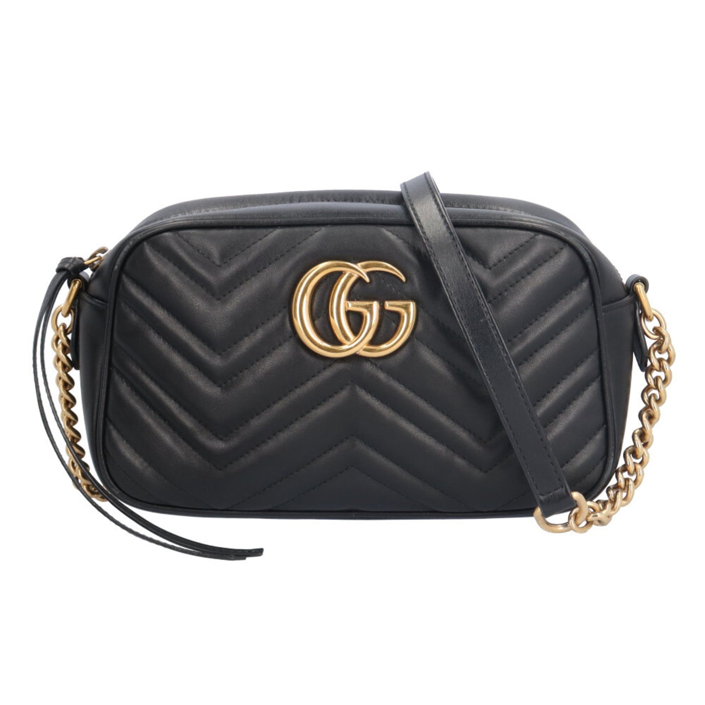 Gucci Gg Marmont Black Leather Shoulder Bag