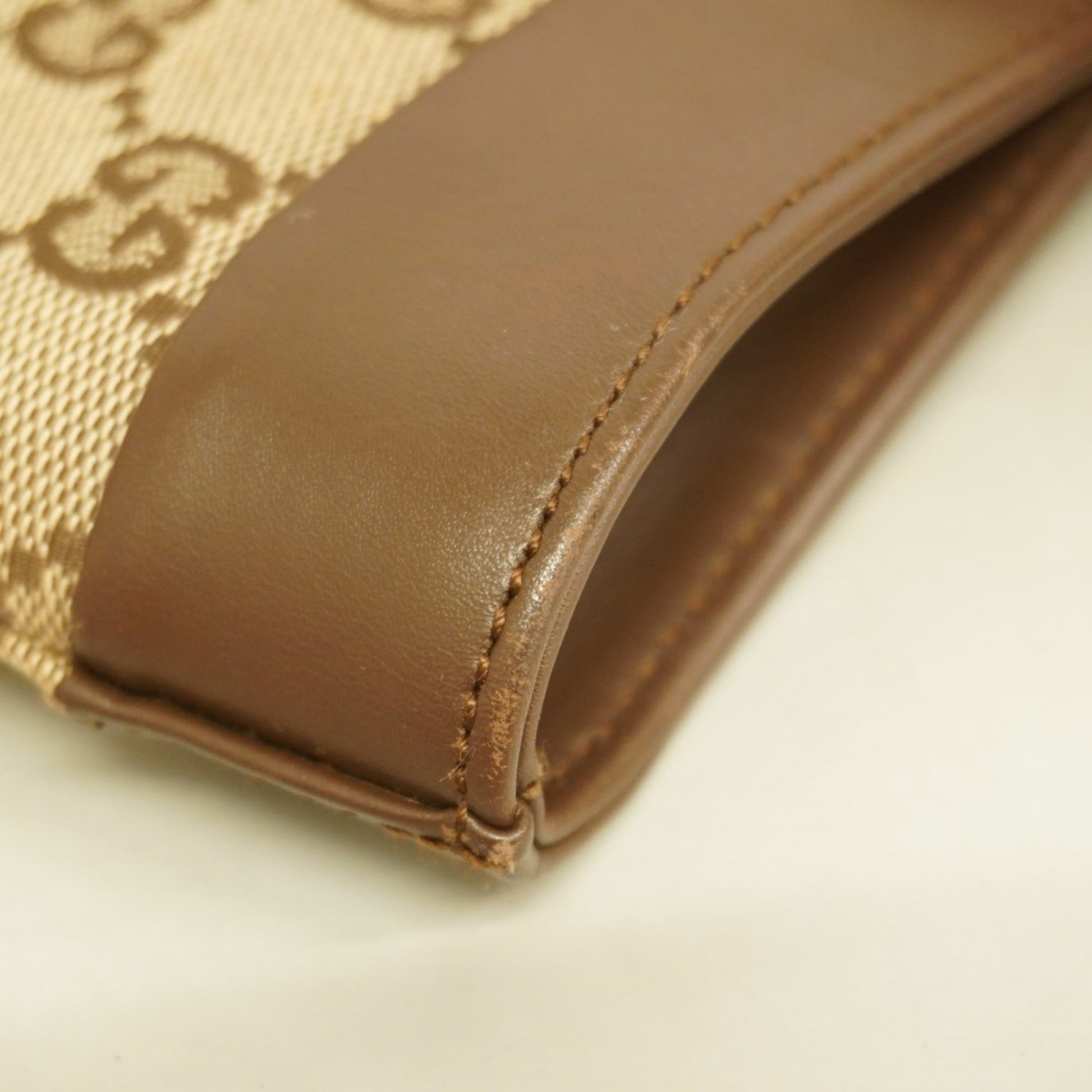 Gucci Beige Brown Canvas Tote Bag