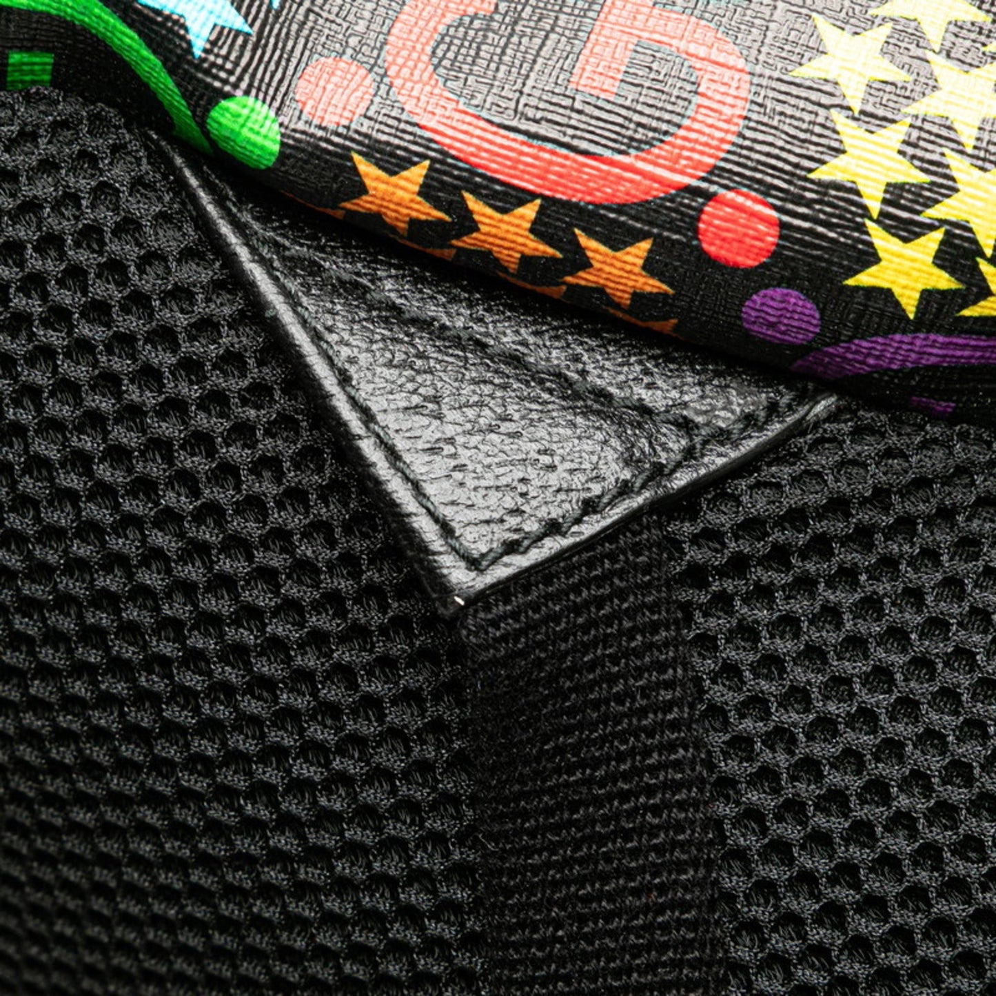 Gucci Black Multi-Color Pvc Leather Backpack