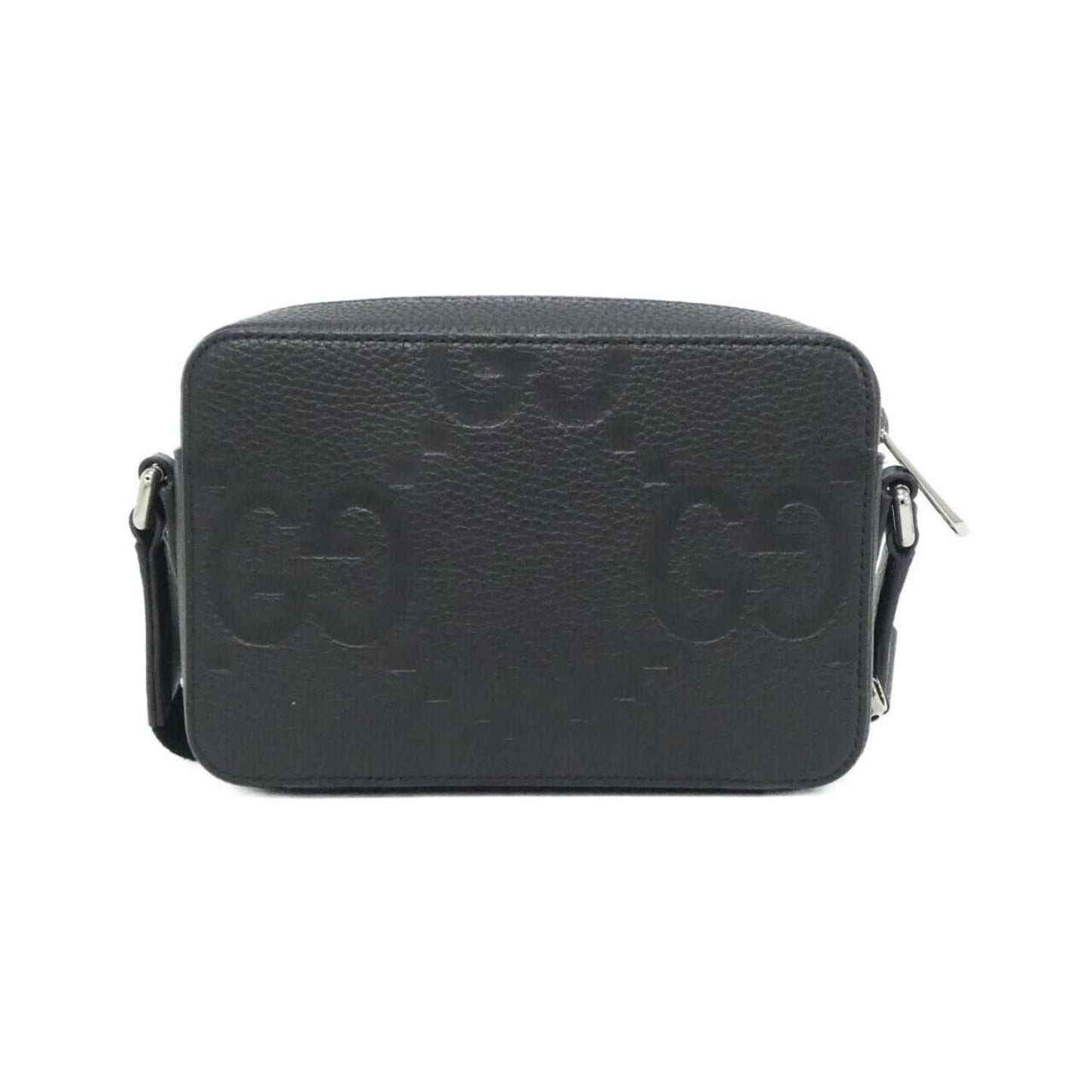 Gucci Black Gg Leather Shoulder Bag