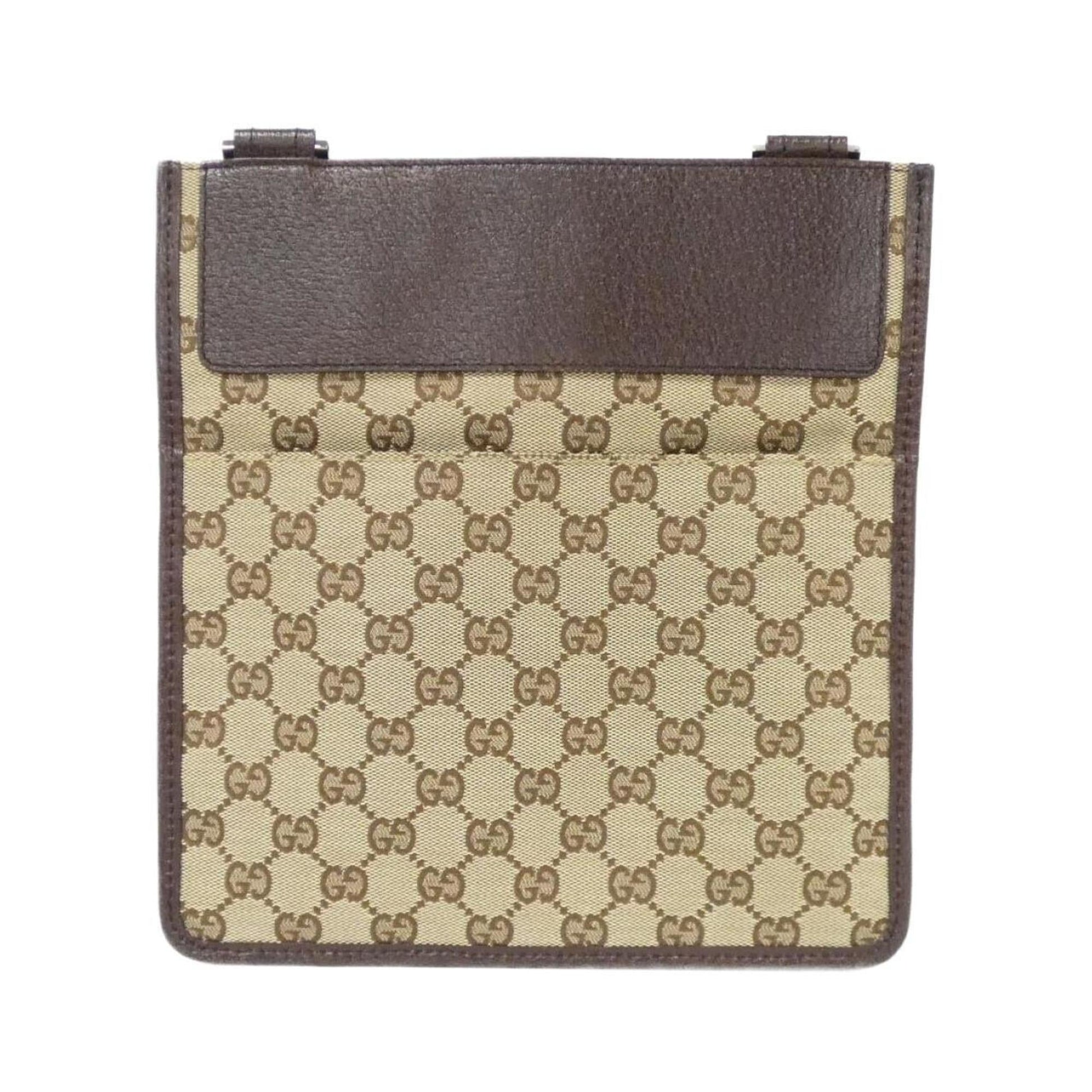 Gucci Beige Brown Gg Canvas Shoulder Bag