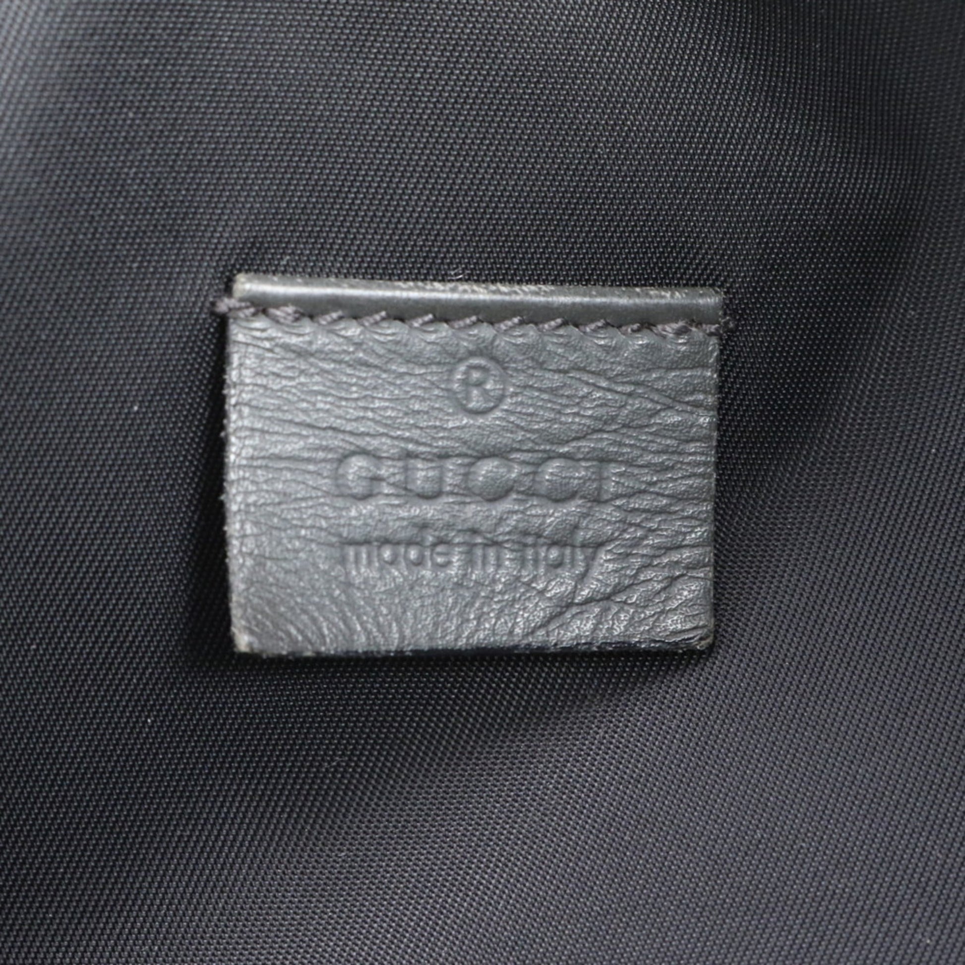 Gucci Dark Gray Leather Pouch Sling Bag