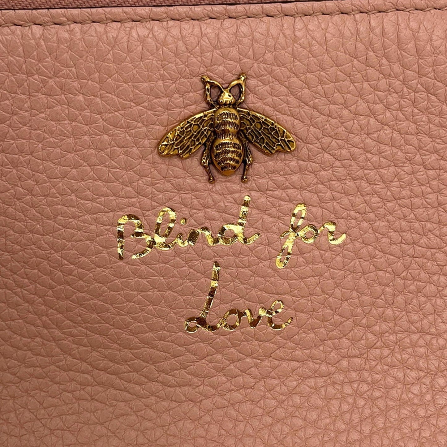 Gucci Brown Pink Leather Clutch Bag