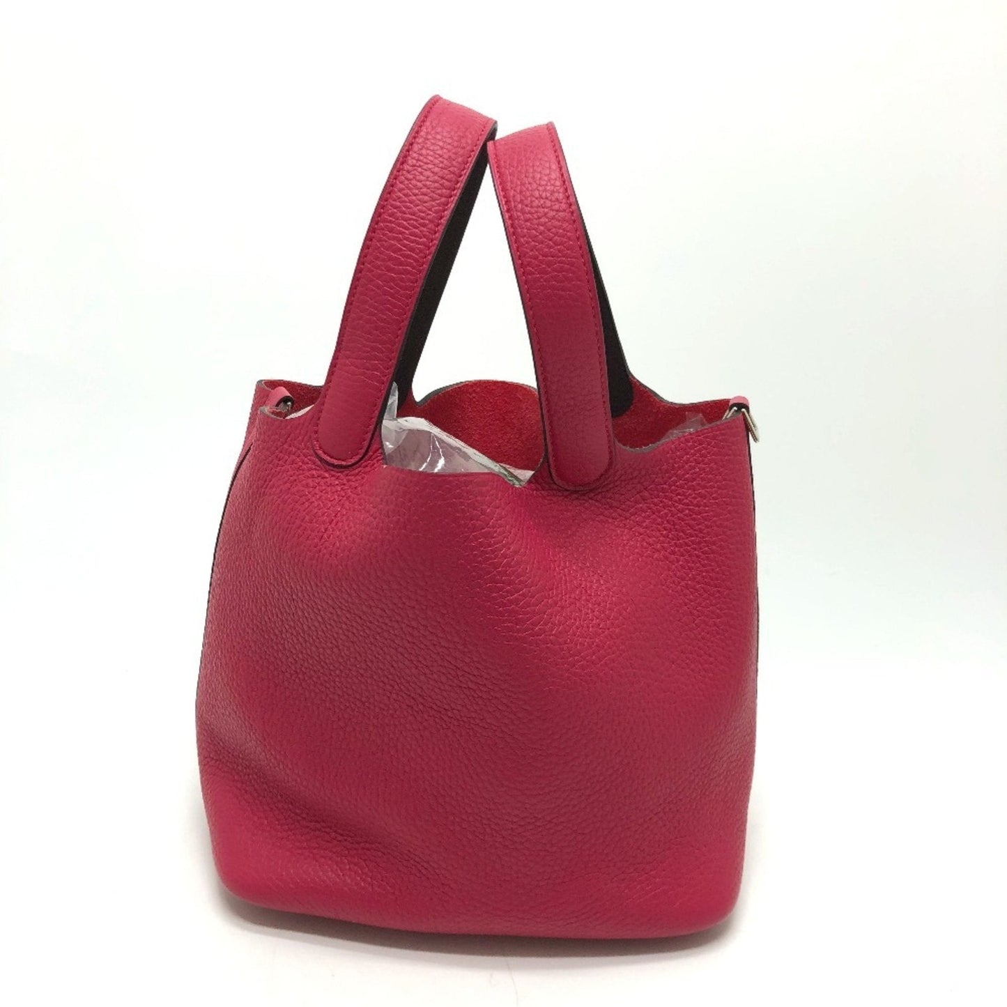 Hermes Togo Handbag Tote Bag Leather Pink