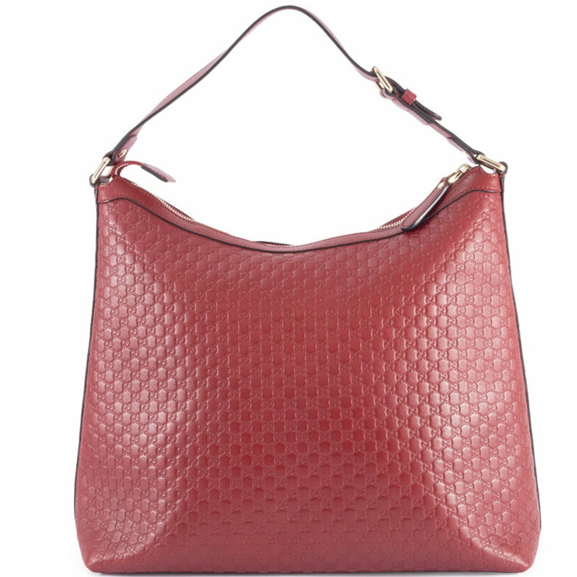 Gucci Microguccissima Red Color Leather Shoulder Bag