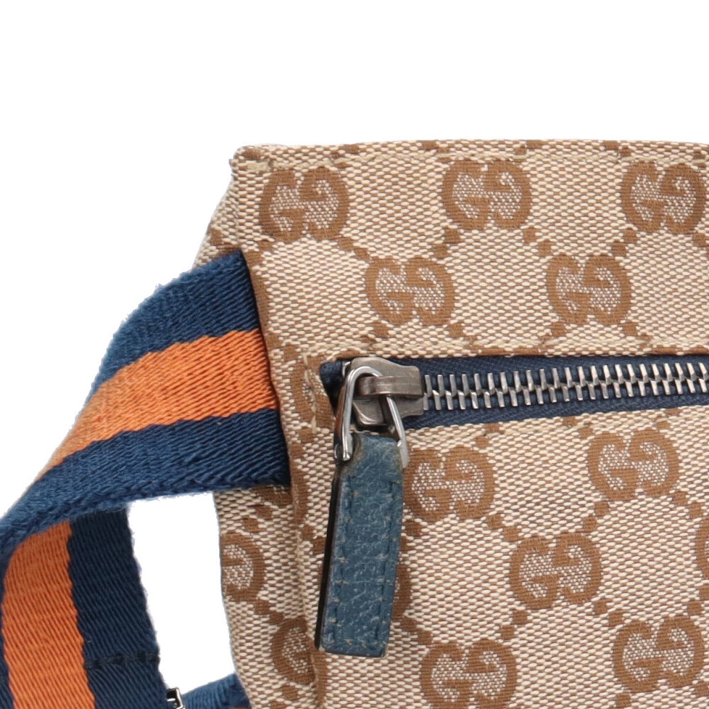 Gucci Beige Gg Canvas Leather Fanny Pack