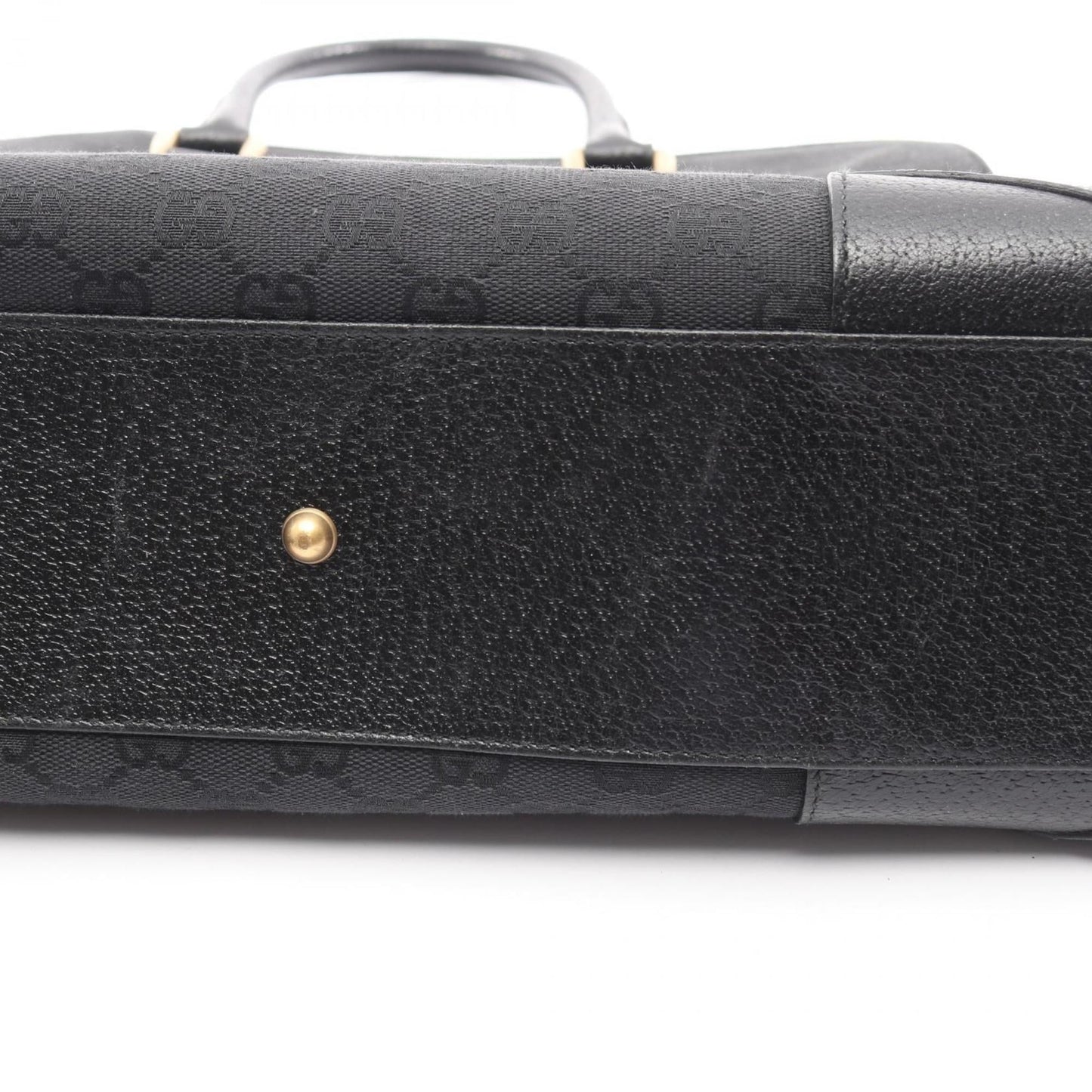 Gucci Black Canvas Leather Handbag