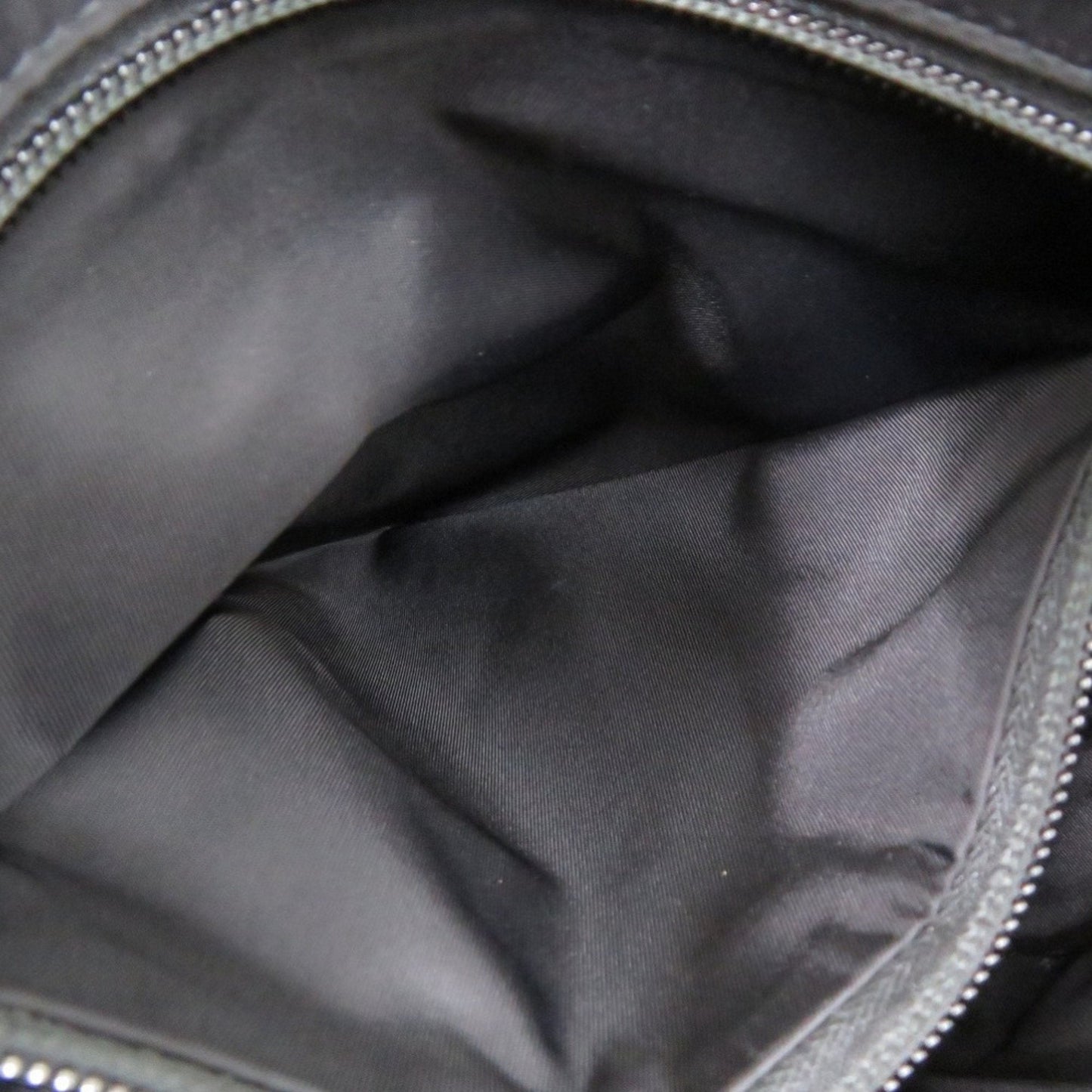Gucci Black Leather Nylon Shoulder Bag