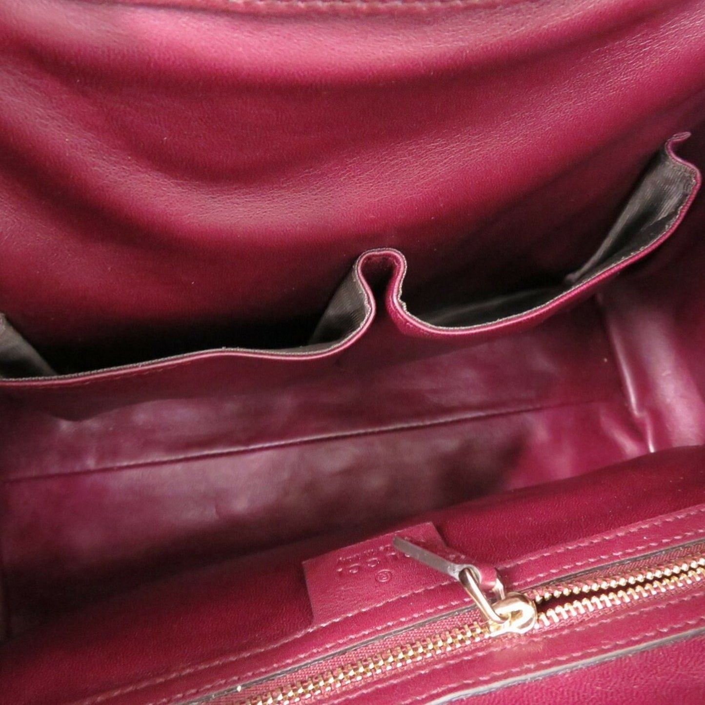 Gucci Purple Leather Tote Bag
