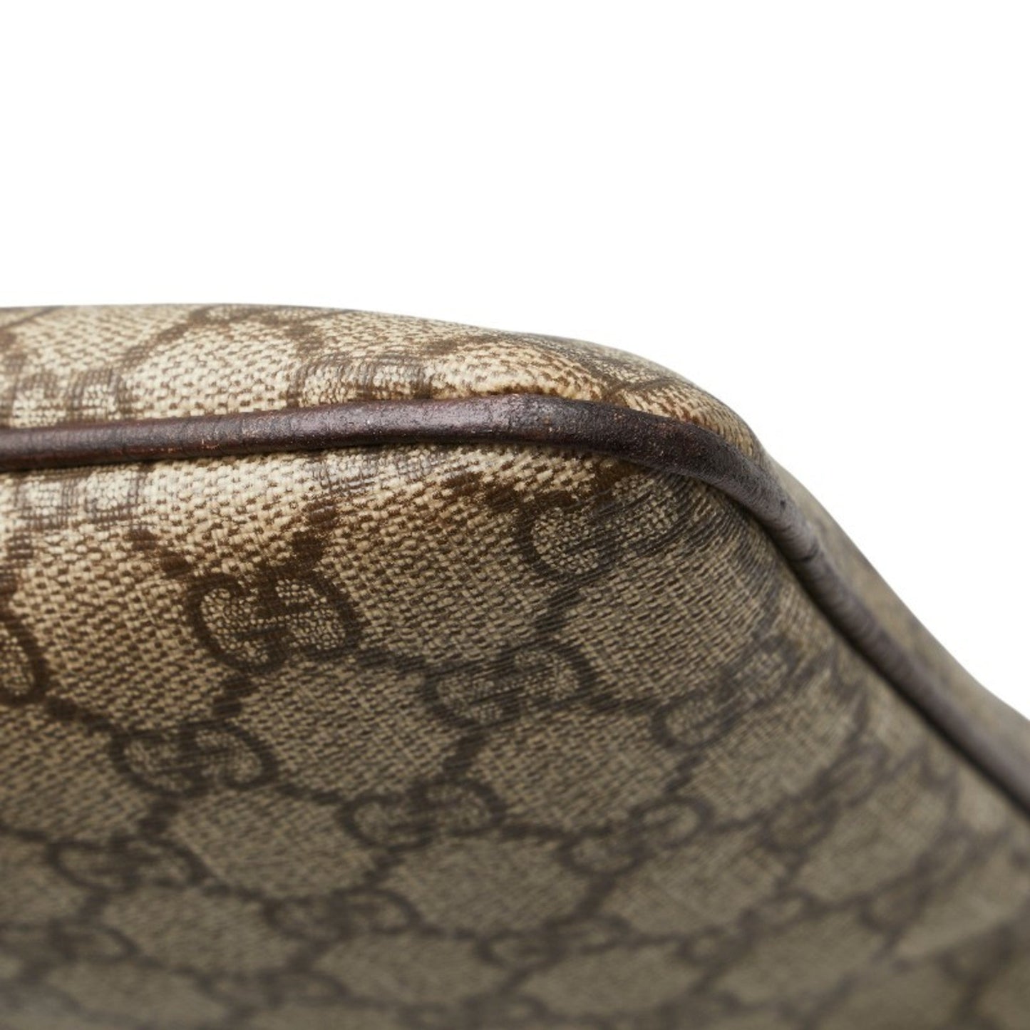 Gucci Brown Pvc Leather Handbag Tote Bag