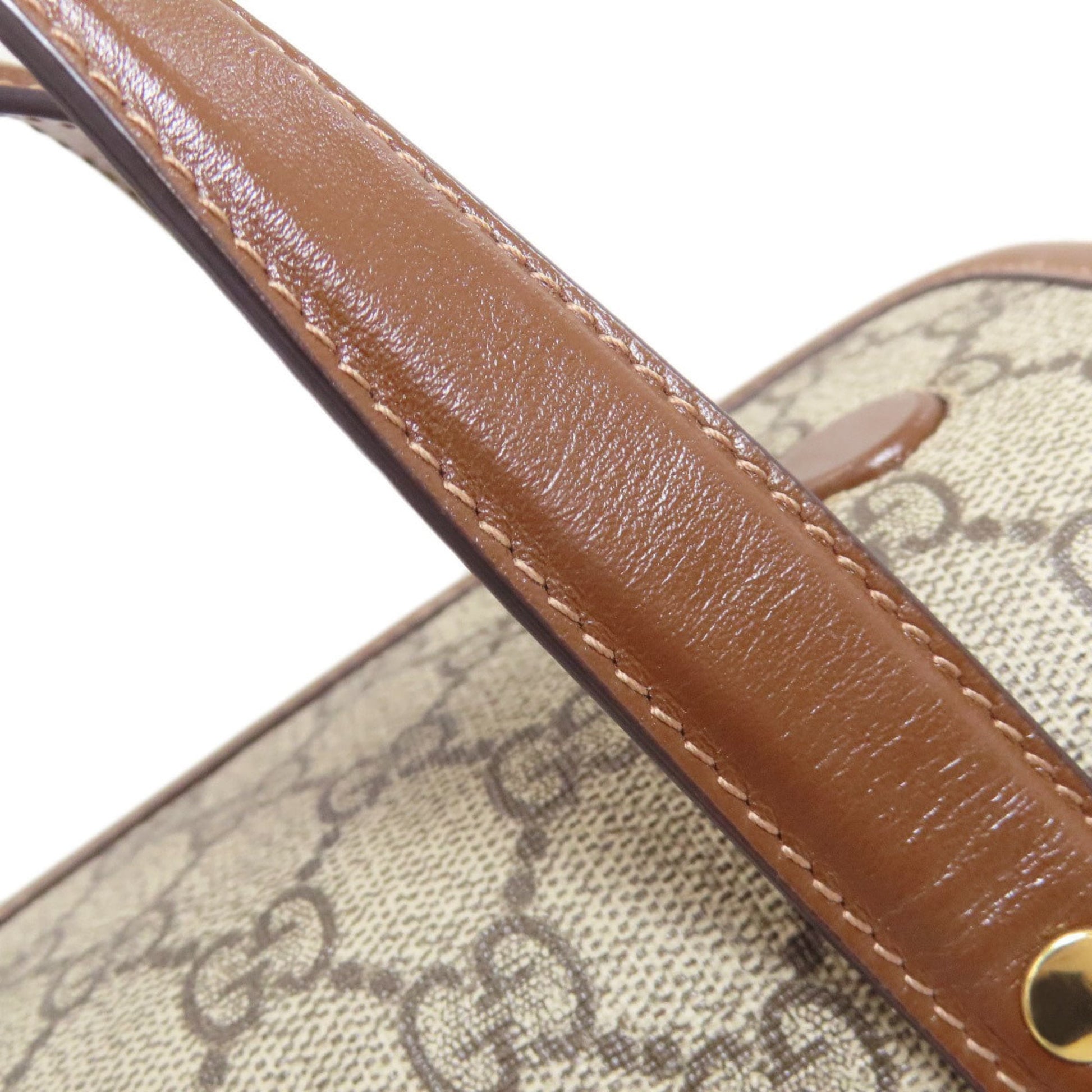 Gucci Brown Pvc Leather Handbag