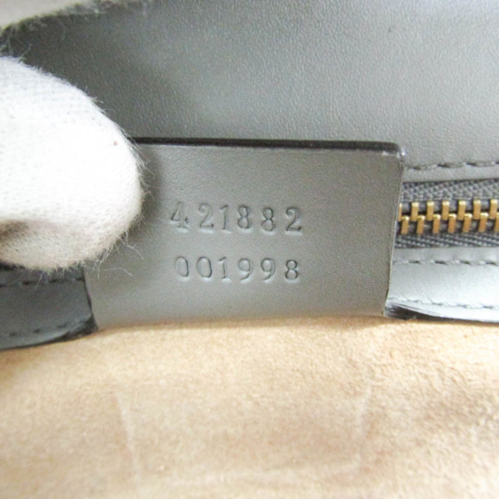 Gucci Gray Leather Shoulder Bag