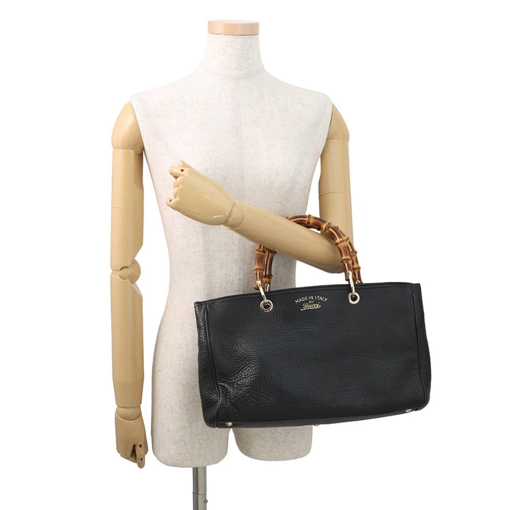 Gucci Black Leather Handbag Shoulder Bag