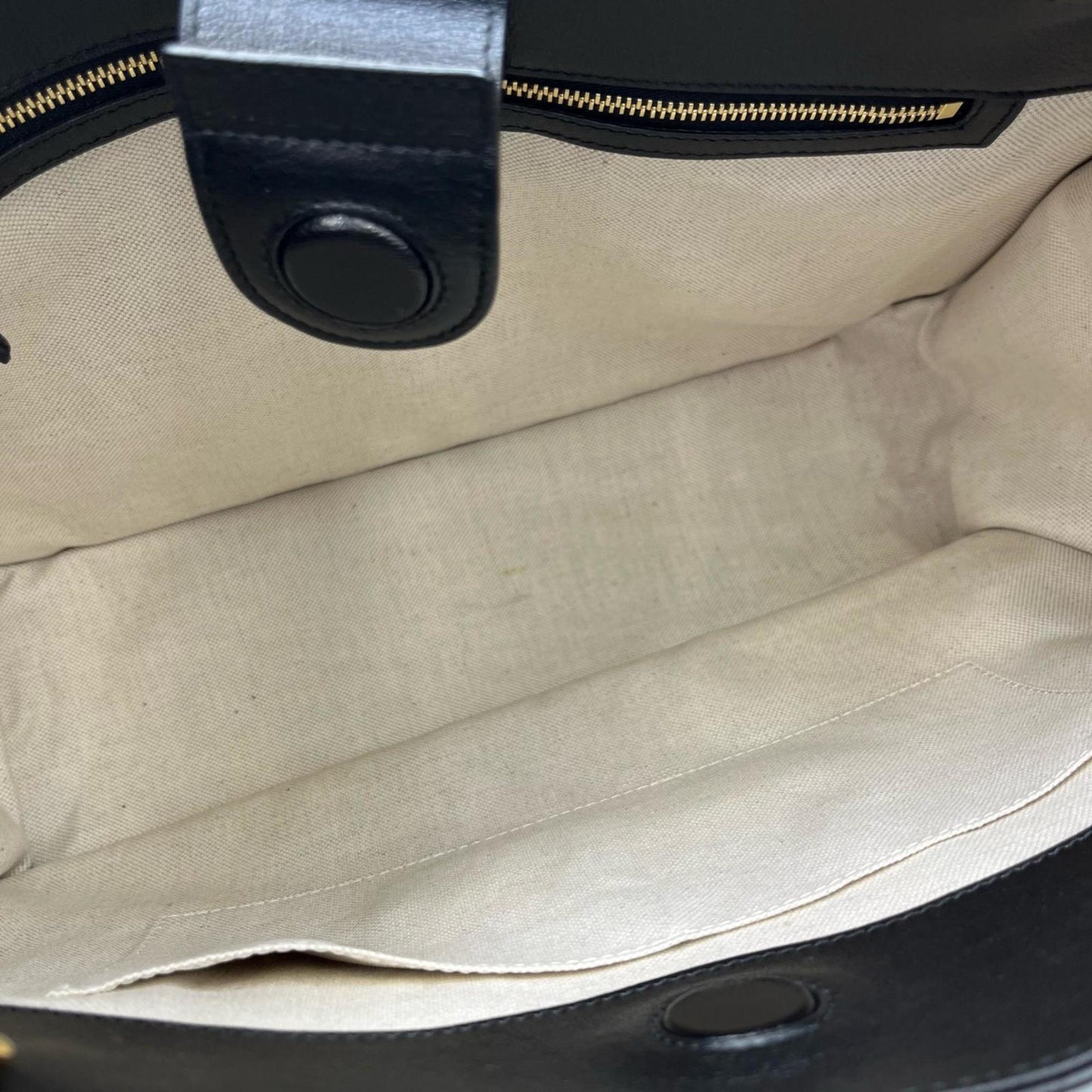 Gucci Black Leather Tote Bag