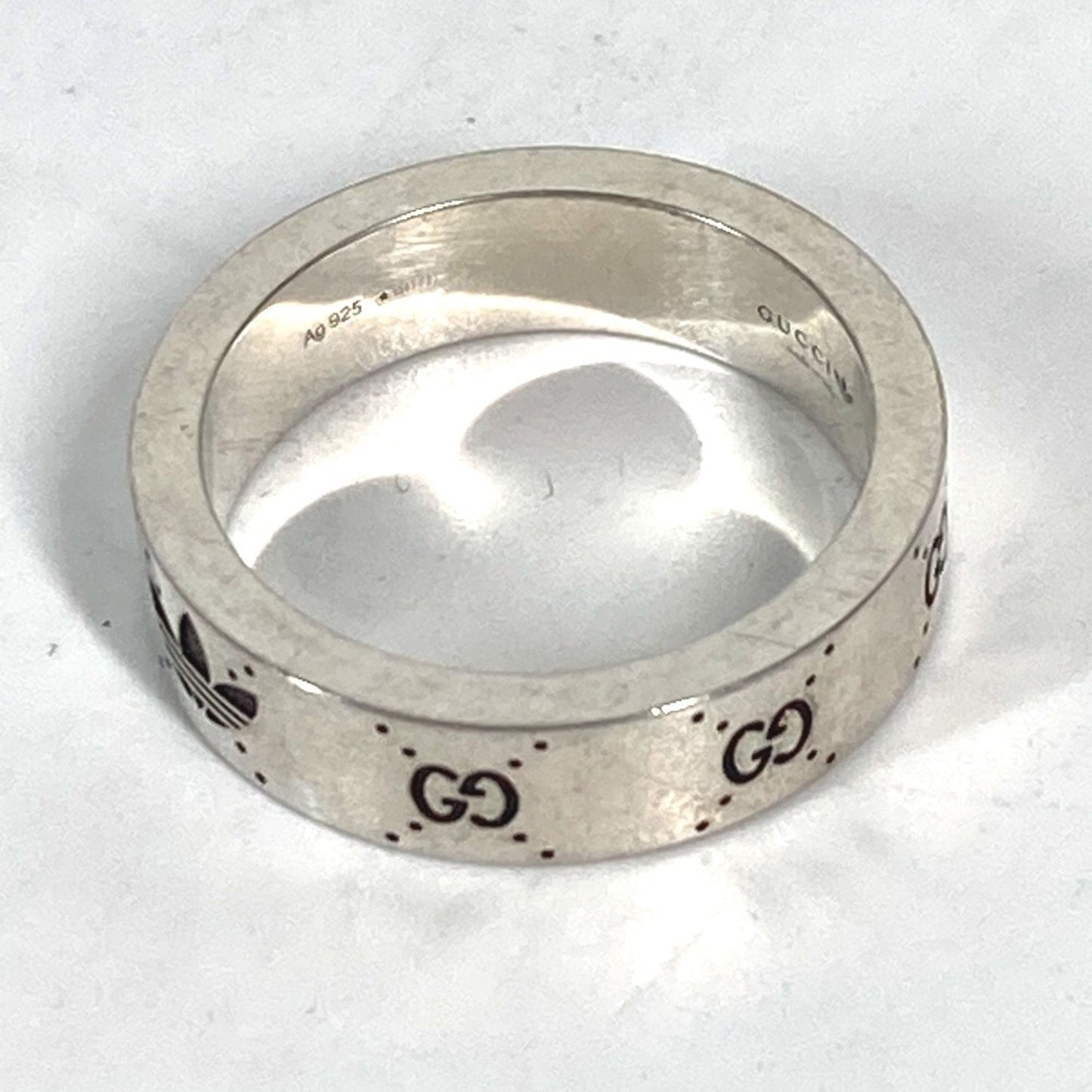 Gucci Silver Black Silver 925 Band Ring