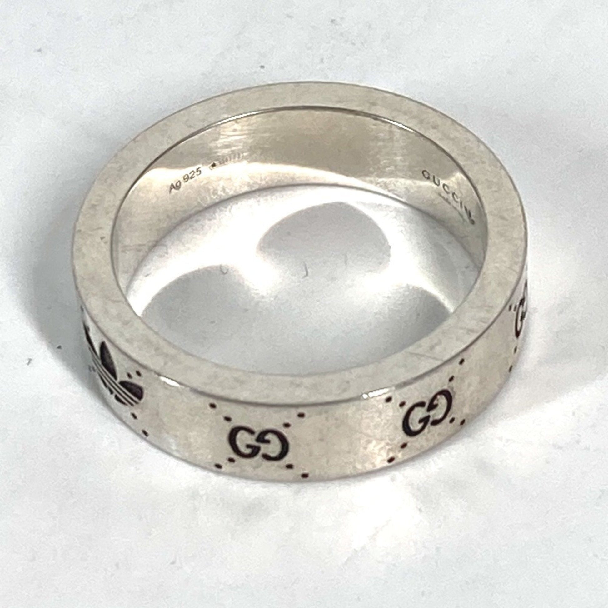 Gucci Silver Black Silver 925 Band Ring