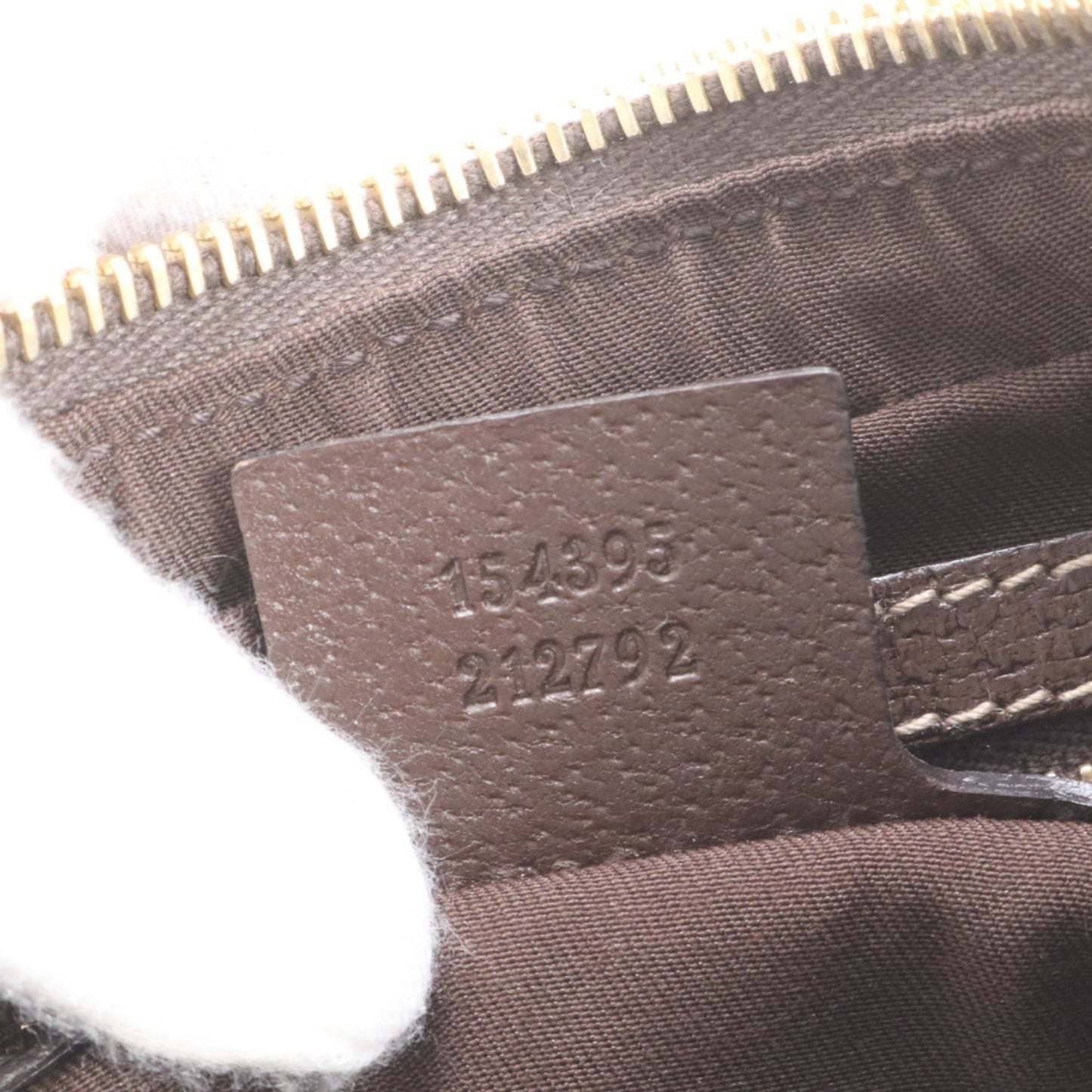 Gucci Brown Leather Canvas Shoulder Bag