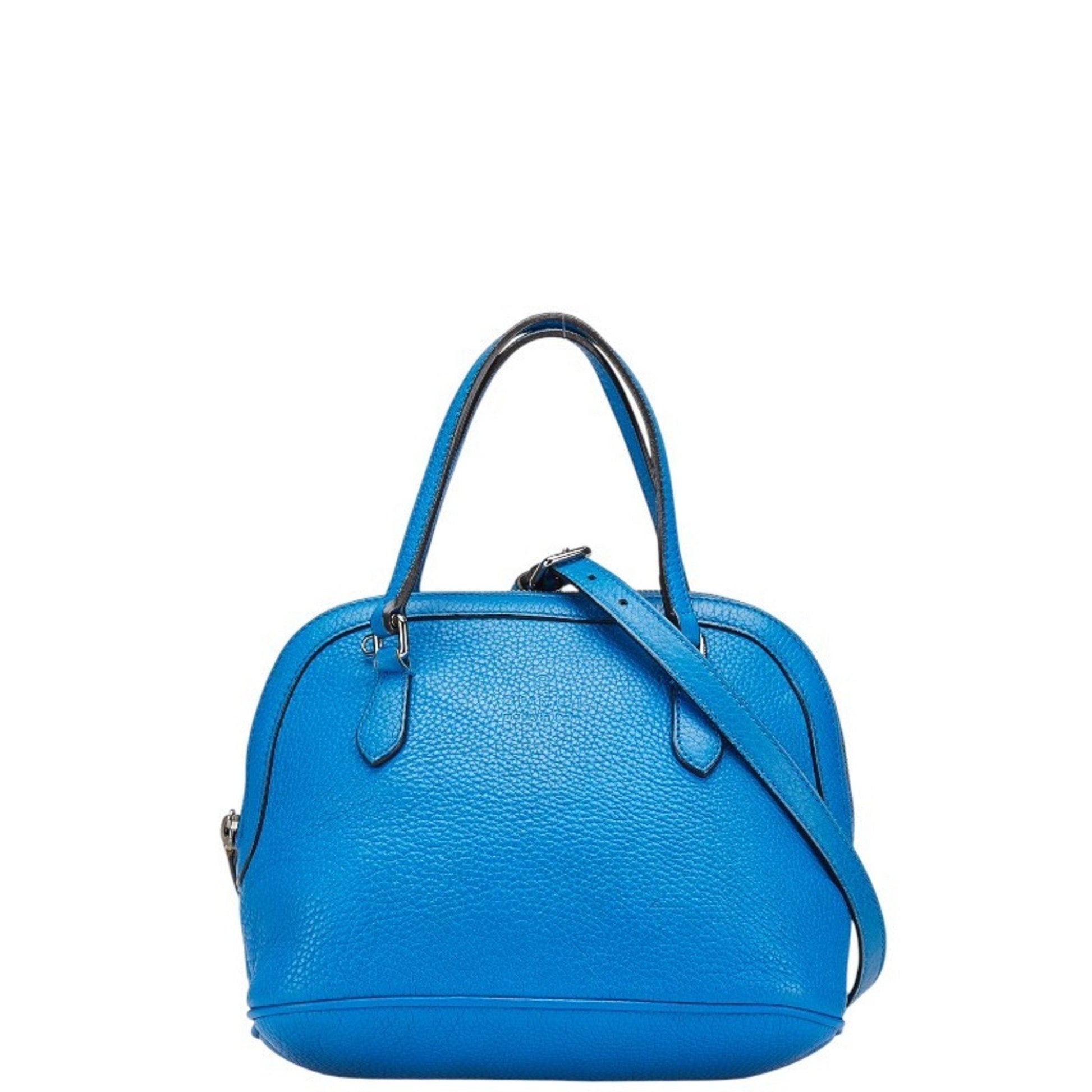 Gucci Blue Leather Handbag Shoulder Bag