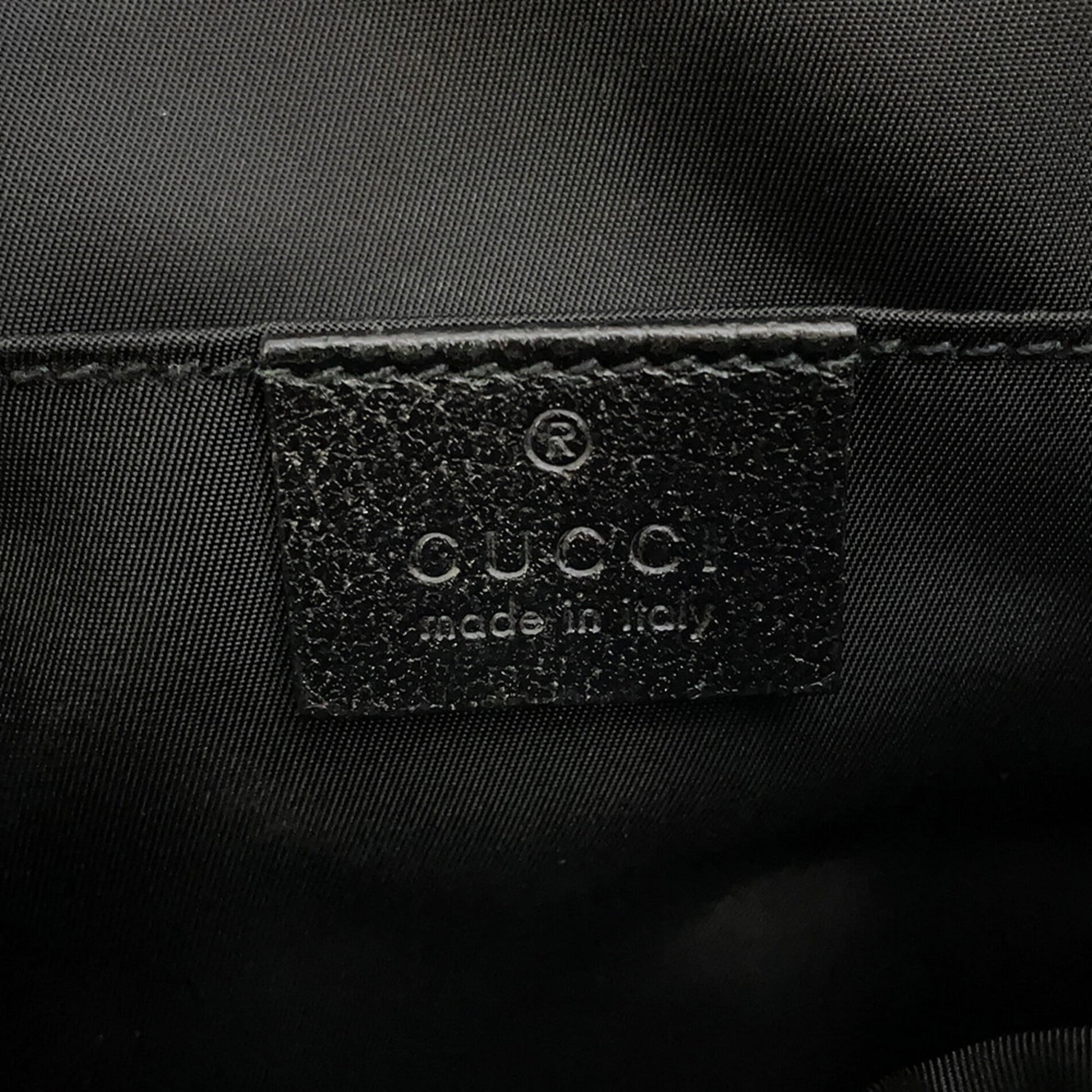 Gucci Black Nylon Leather Handbag Shoulder Bag