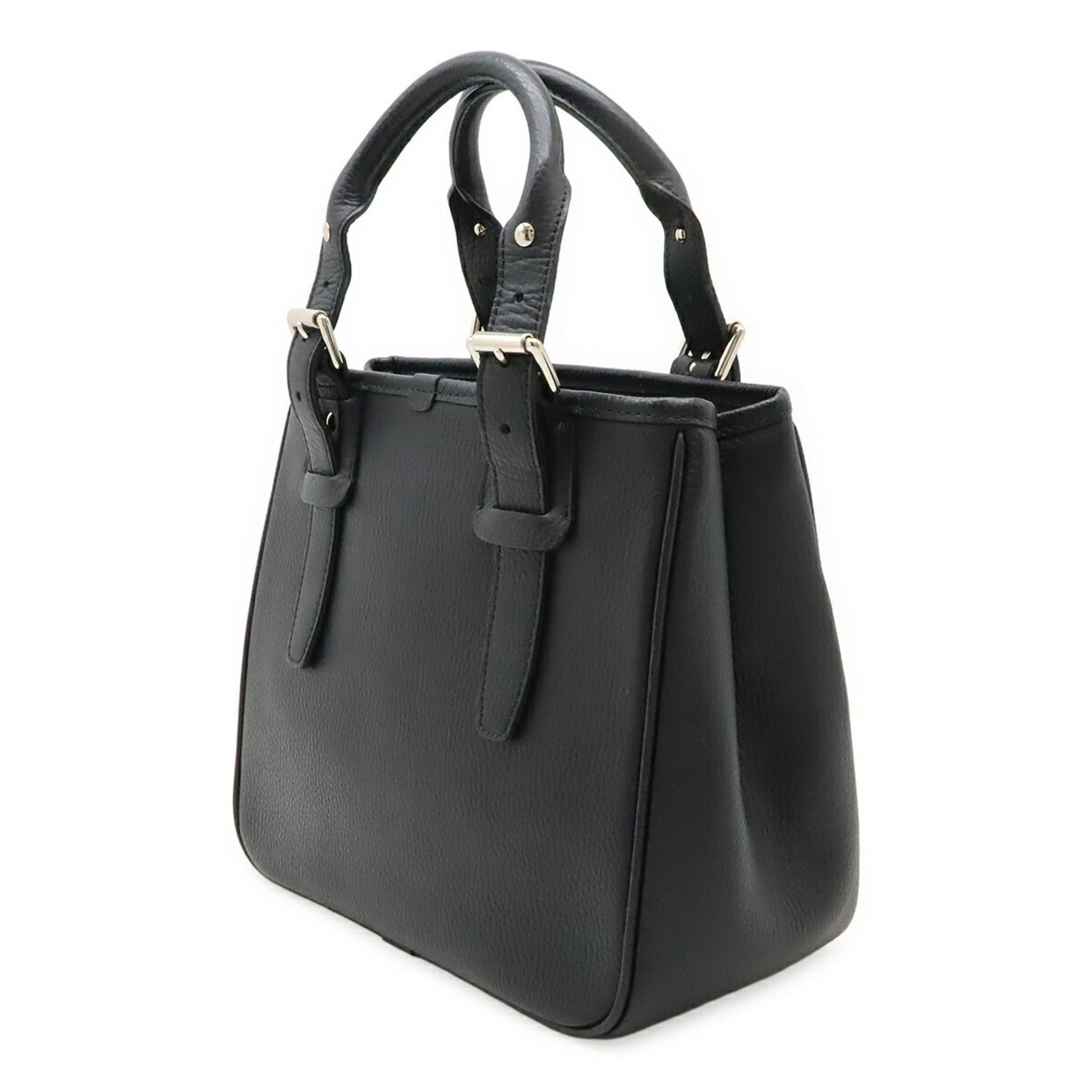 Burberry Handbag Tote Bag Leather Black