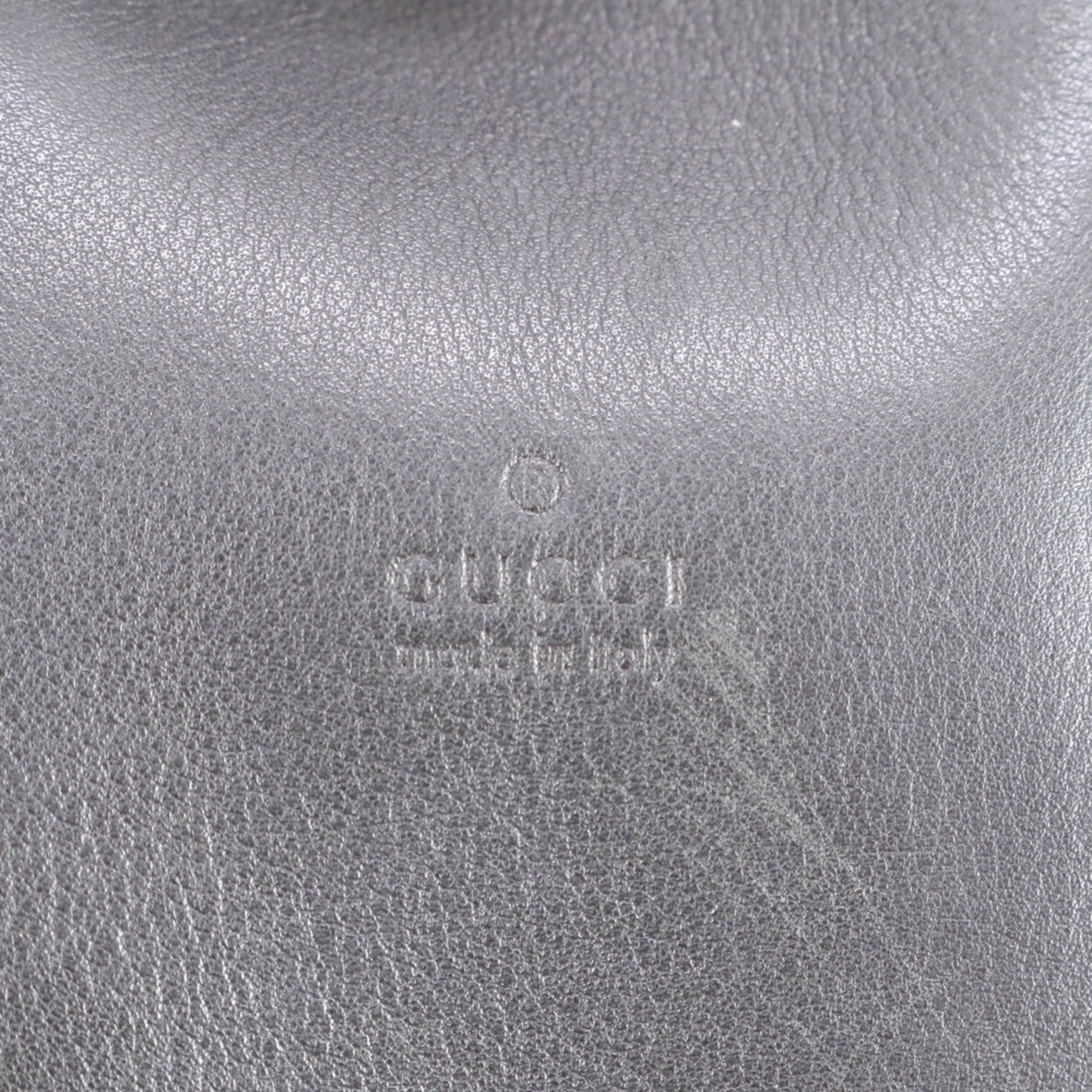 Gucci Black Leather Pouch Tote Bag