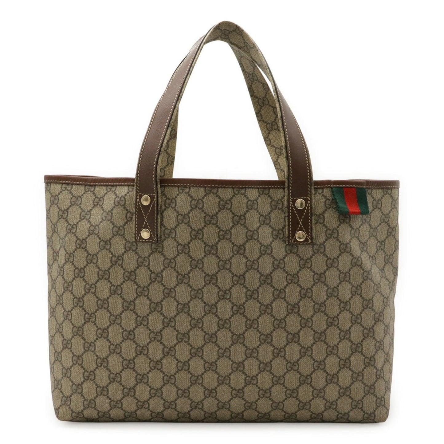 Gucci Gg Plus Beige Brown Khaki Gg Supreme Leather Shoulder Bag Tote Bag