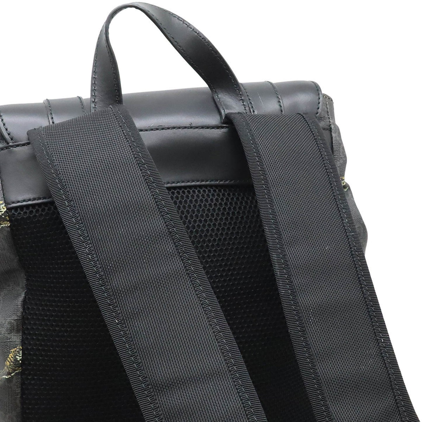 Gucci Sherry Line Black Gray Navy Red Color Pvc Leather Backpack